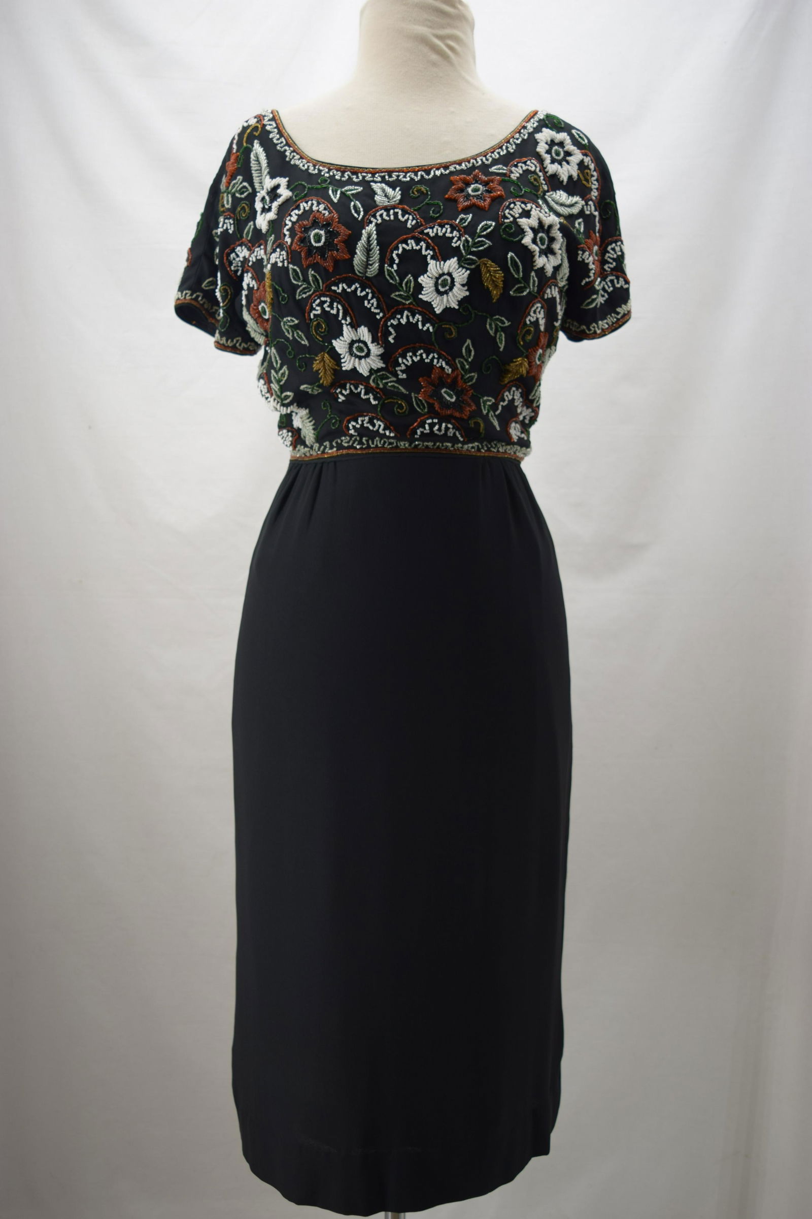 Vintage 1960's Couture Dress with Heavy Beading (1 of 10)