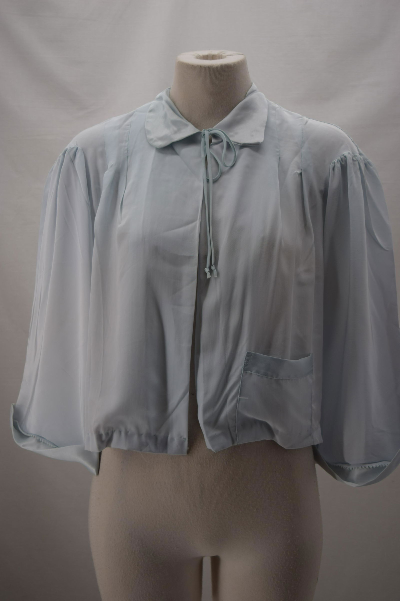 Vintage 1940's Rayon & Satin Bed Jacket by Textron (1 of 8)