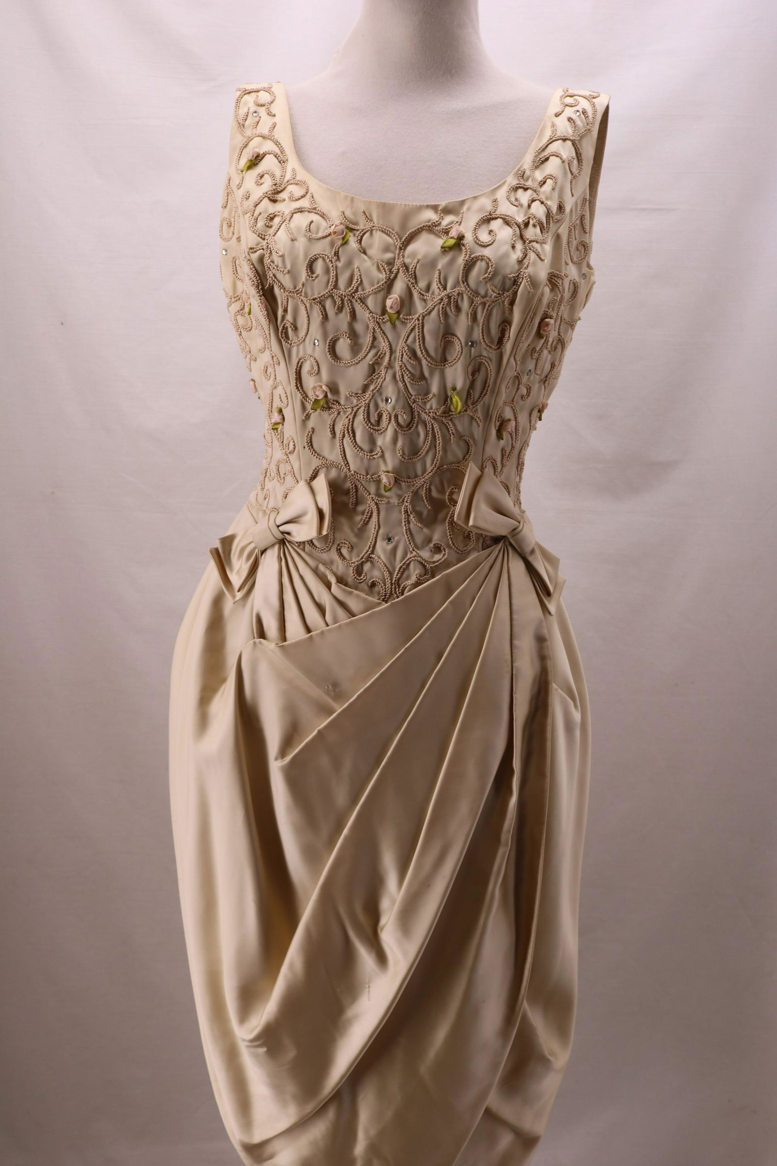 Vintage 1950's CORONETTE FROCKS, Satin Dress (1 of 15)