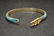 Vintage Gucci Monogram, Blue Snakeskin Bracelet - 2