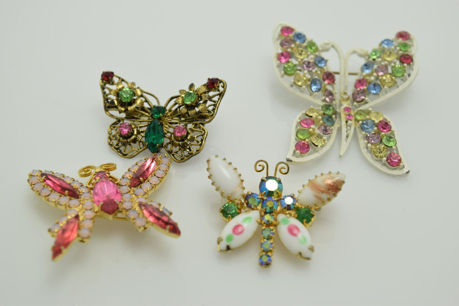 Lot of 4 Butterfly Brooches (1 of 3)