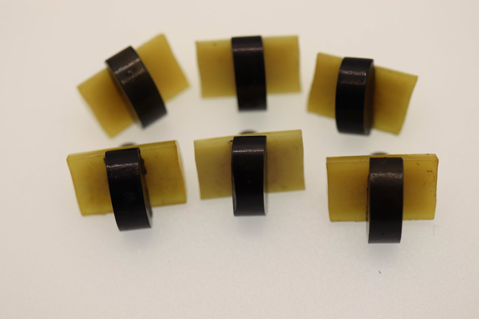 Set of 6 Very Unusual Bakelite Buttons: 1930-40's very unusual design, 3/4 wide x 1/2 high