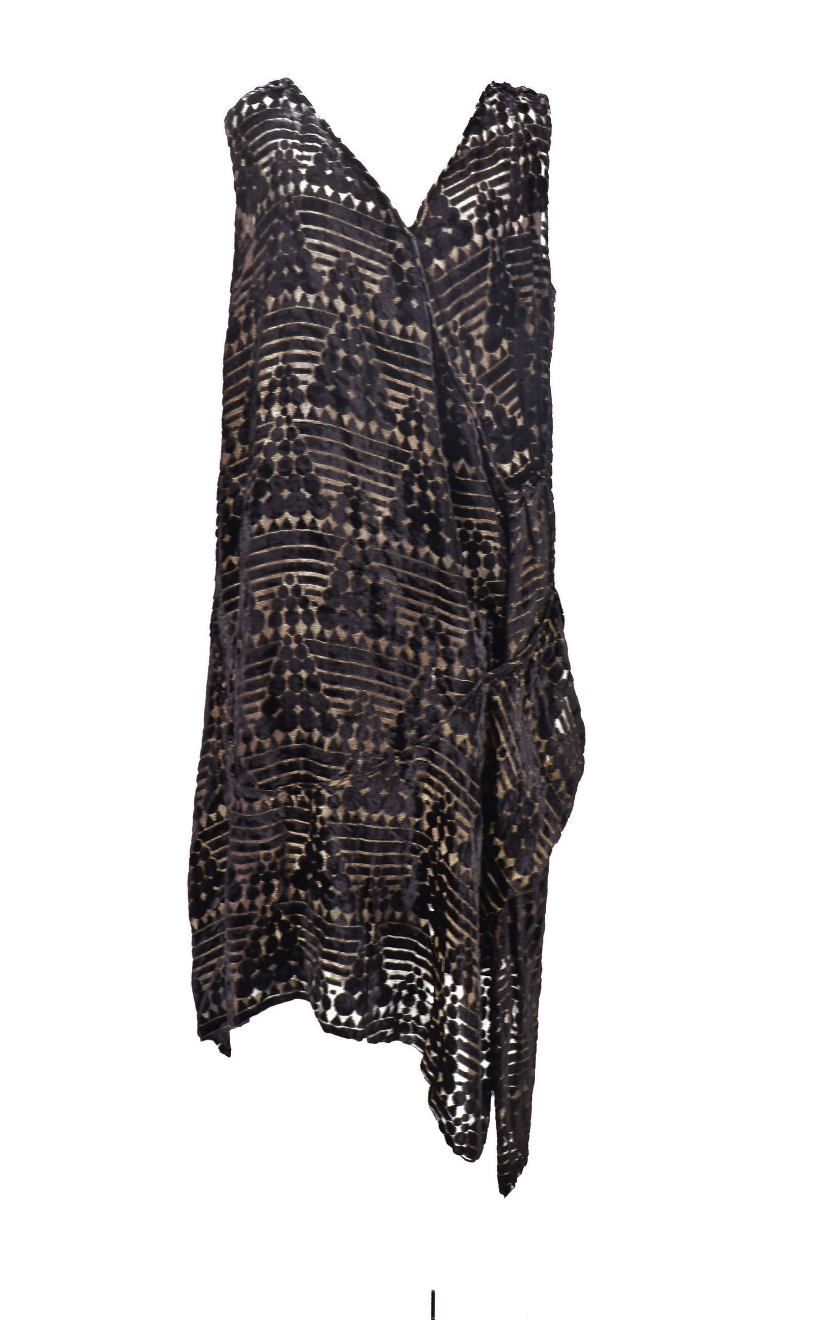 Vintage 1920's Silk Velvet & Gold Lame Flapper Dress (1 of 10)