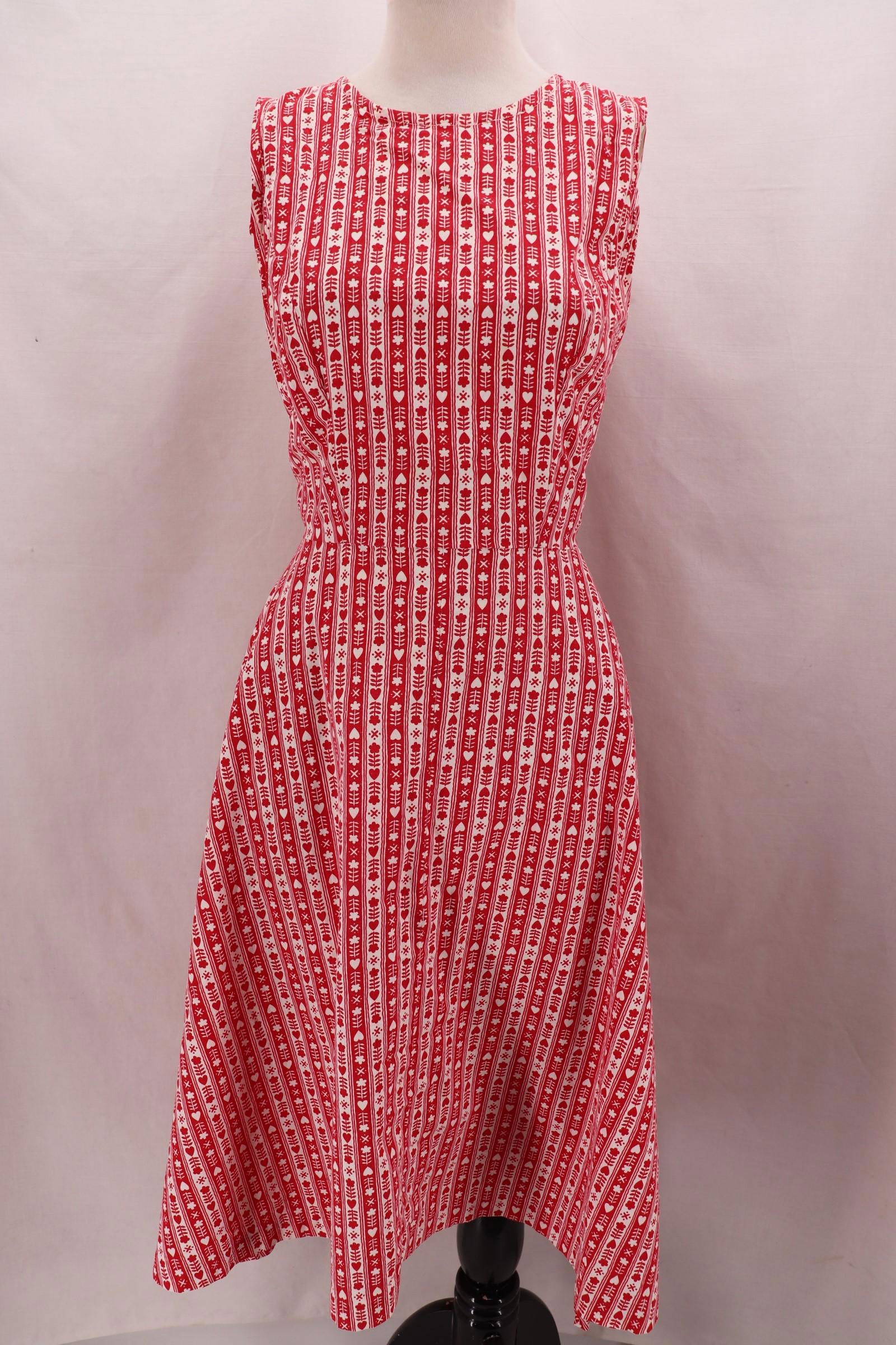 Vintage 1950's Cotton Heart Print Apron Wrap Dress (1 of 5)
