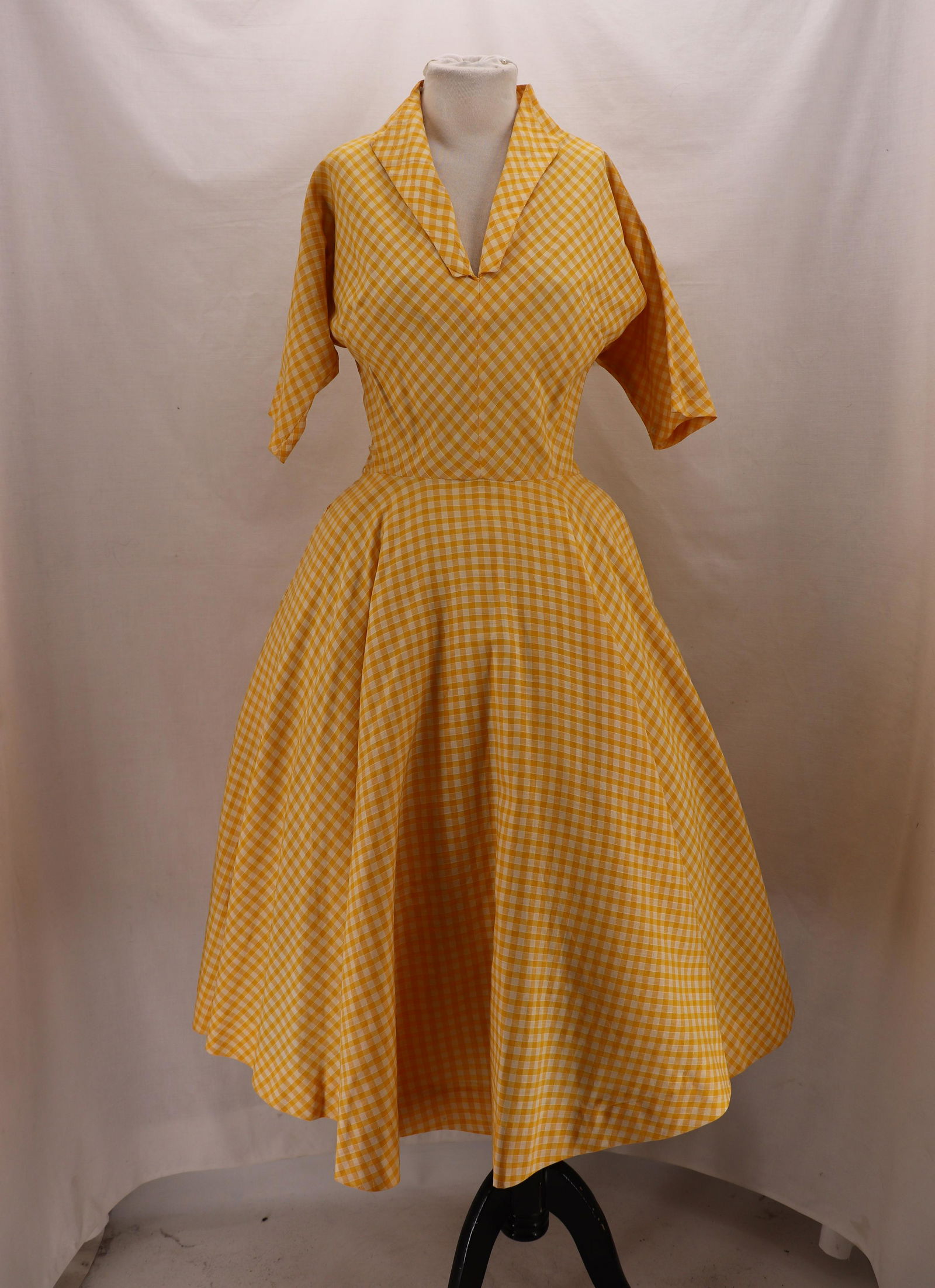 Vintage 1950's CLAIRE McCARDELL Yellow Plaid Cotton (1 of 6)