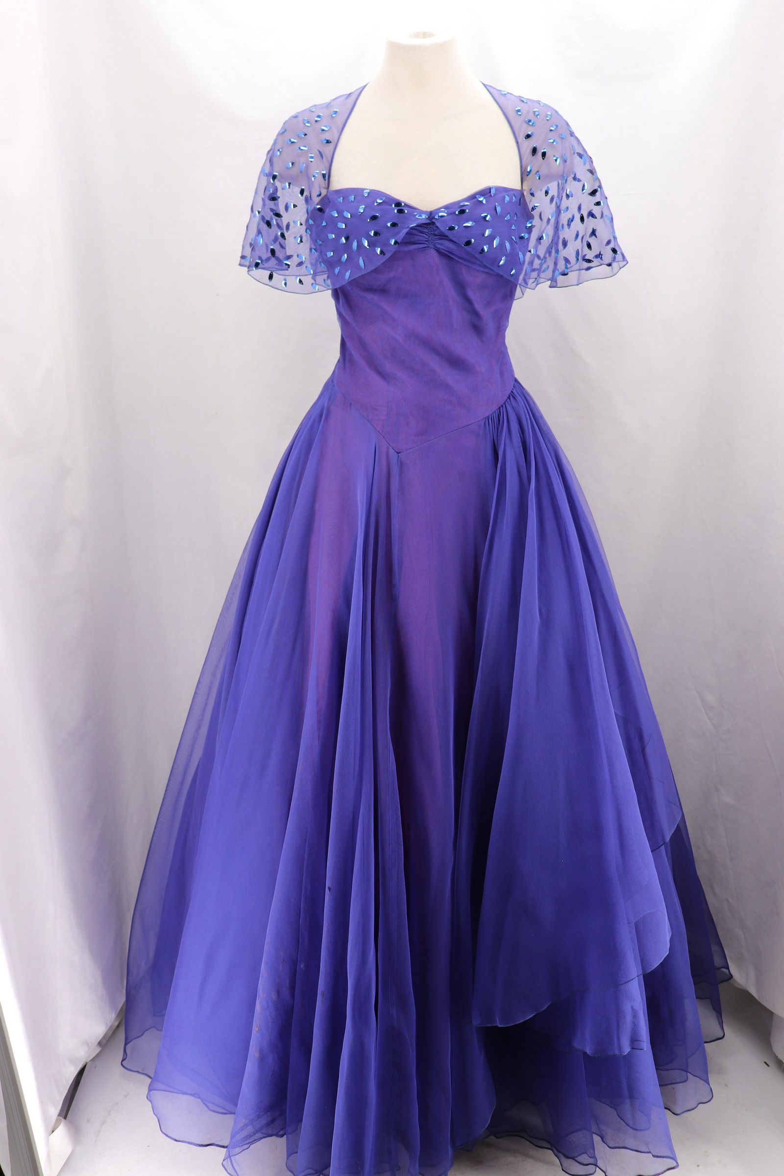 Vintage 1940's Silk Organza Gown, by GOTHE, NY (1 of 8)