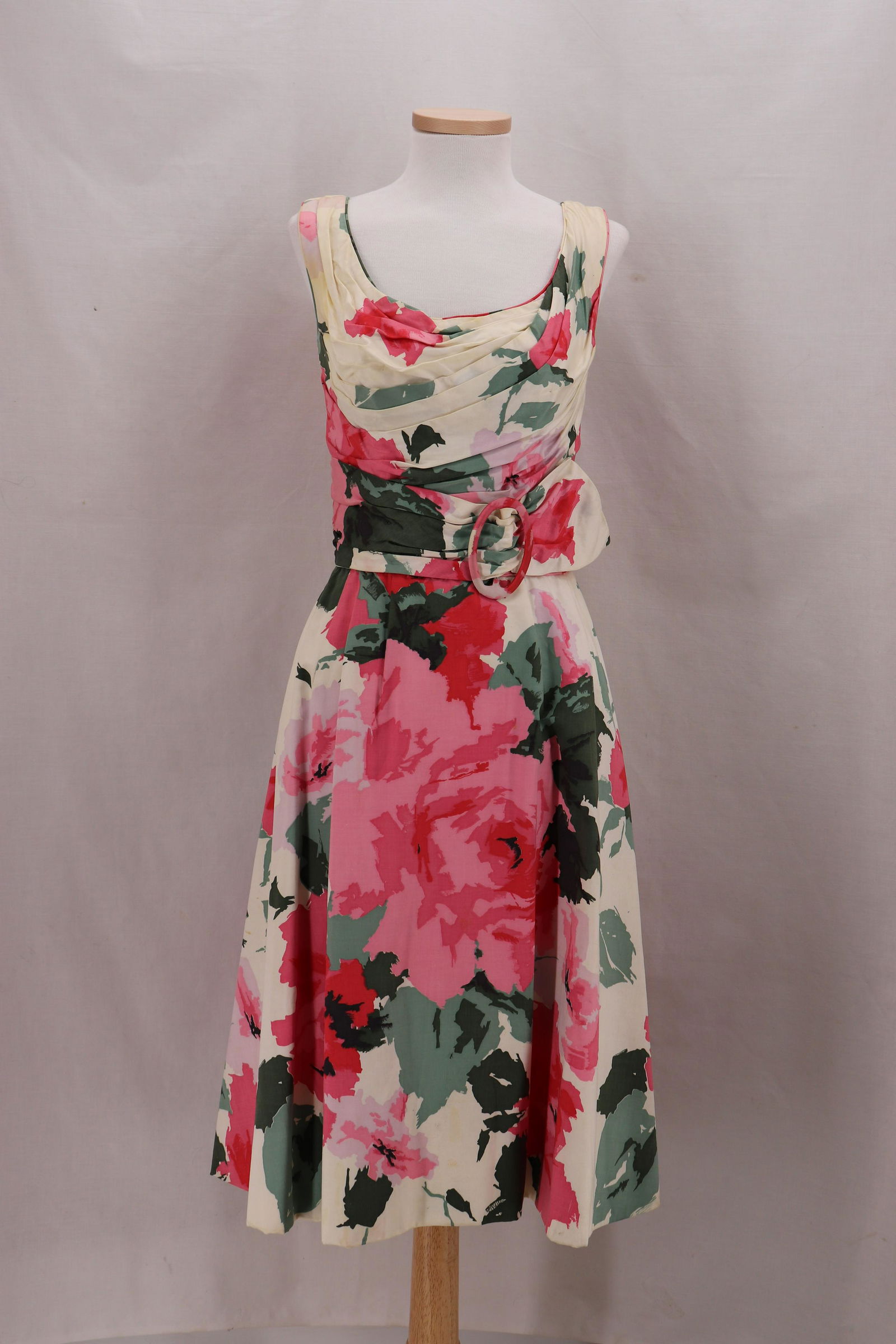 Vintage 1950's CEIL CHAPMAN Cotton Floral Cocktail (1 of 10)