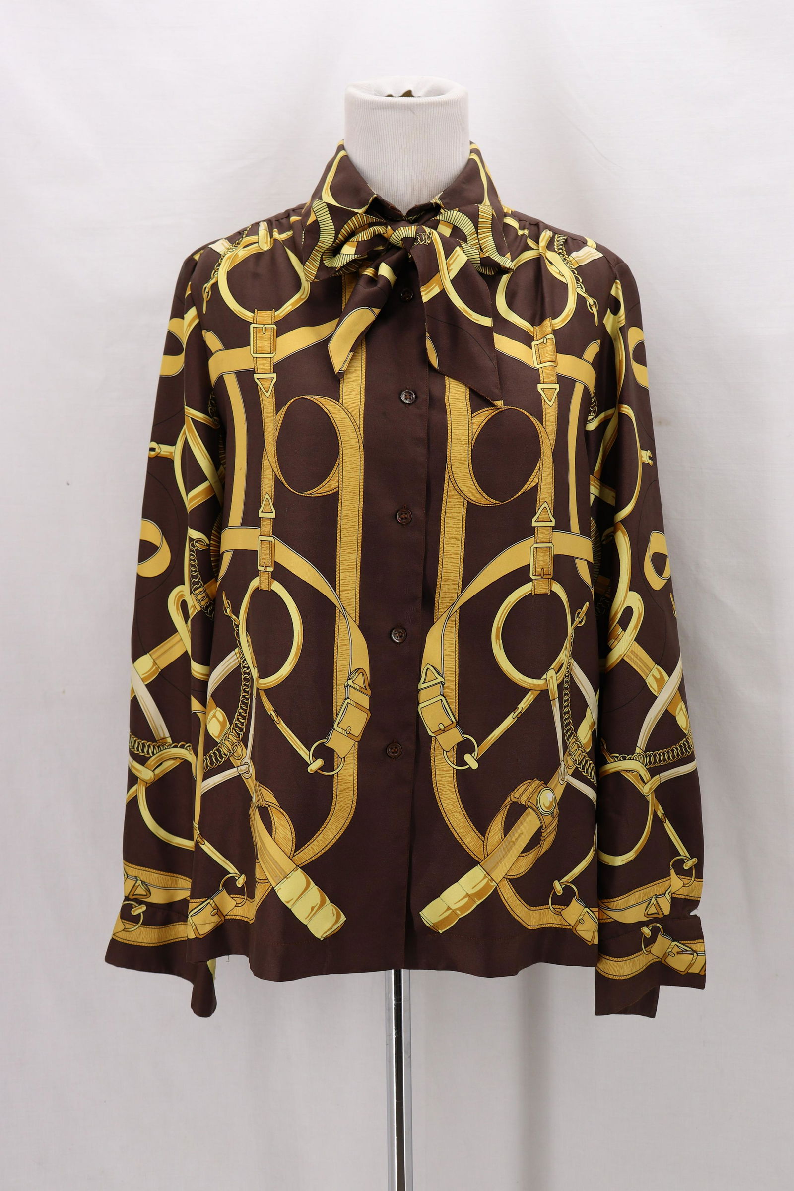 Vintage 1970's HERMES-PARIS, Ladies Silk Shirt (1 of 11)