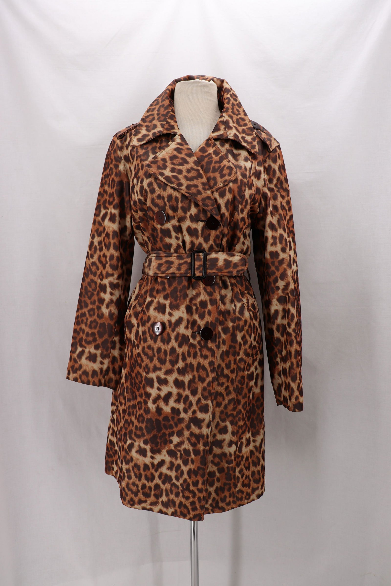 Vintage 2000's DANA BUCHMAN Leopard Print Rain Coat (1 of 12)