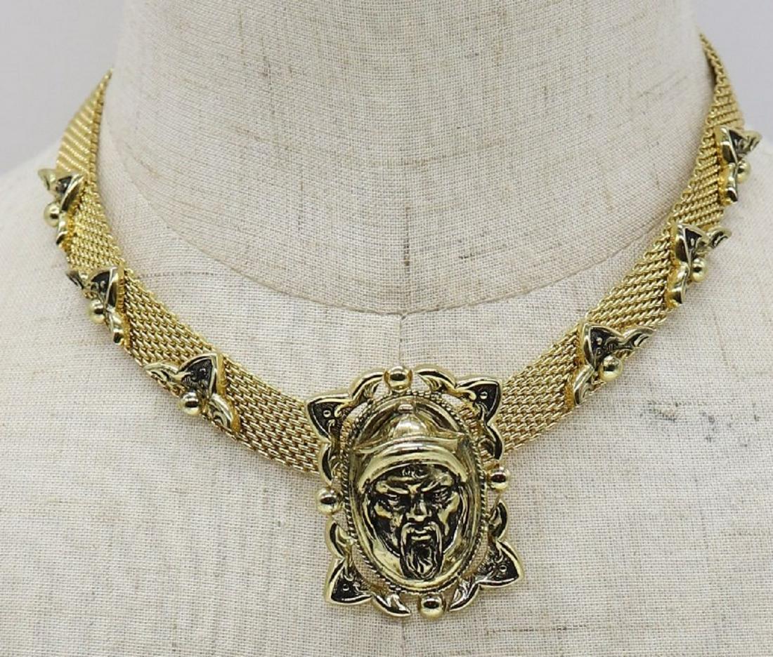 Vintage Whiting & Davis Chocker & Earring Set with Face (1 of 10)