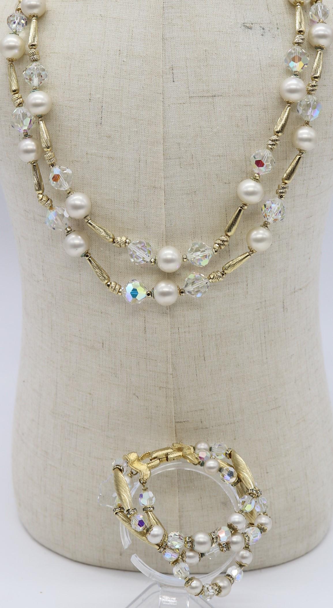 Vintage Vendome Multi Strand Necklace & Bracelet Set (1 of 10)