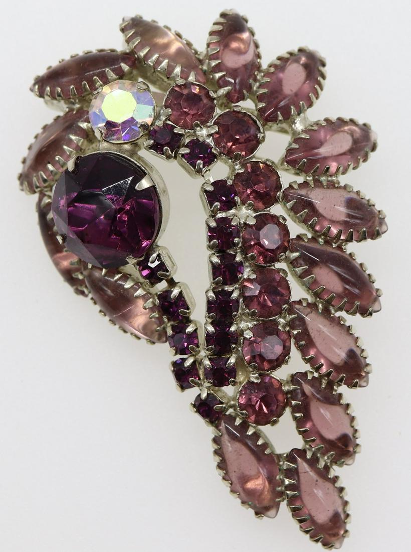 Fabulous Vintage Amethyst Crystal Brooch (1 of 4)