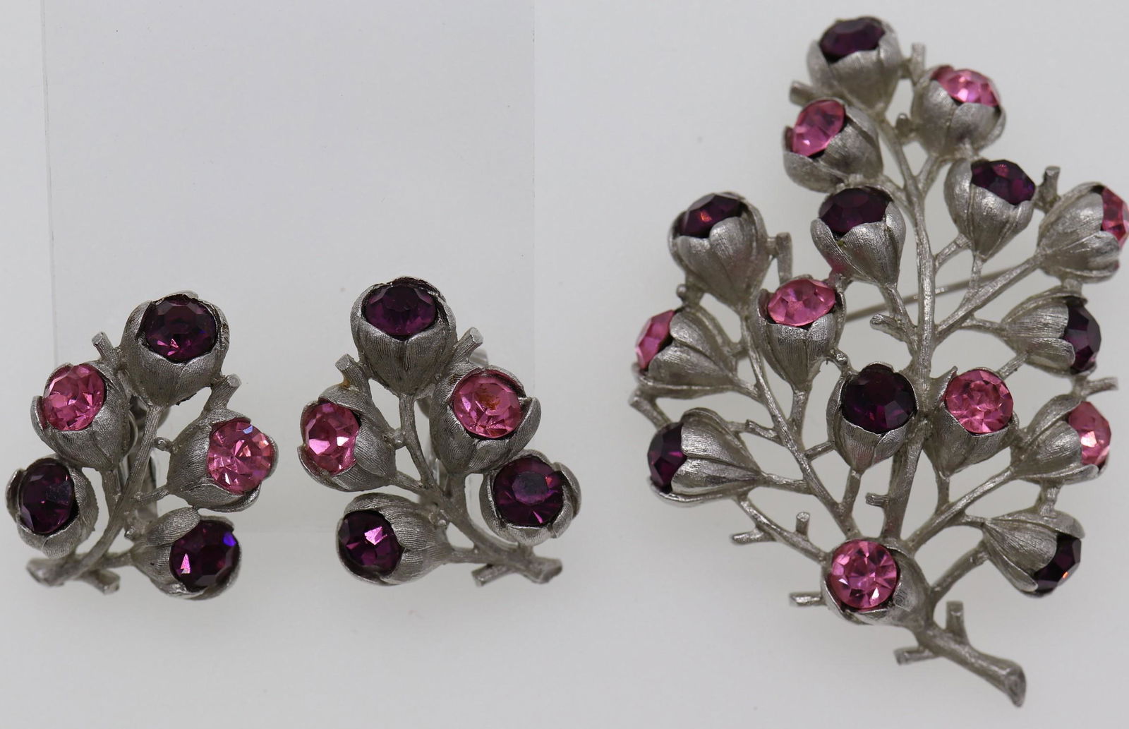 Vintage Sarah Coventry Flower Branch Brooch & Earring (1 of 7)