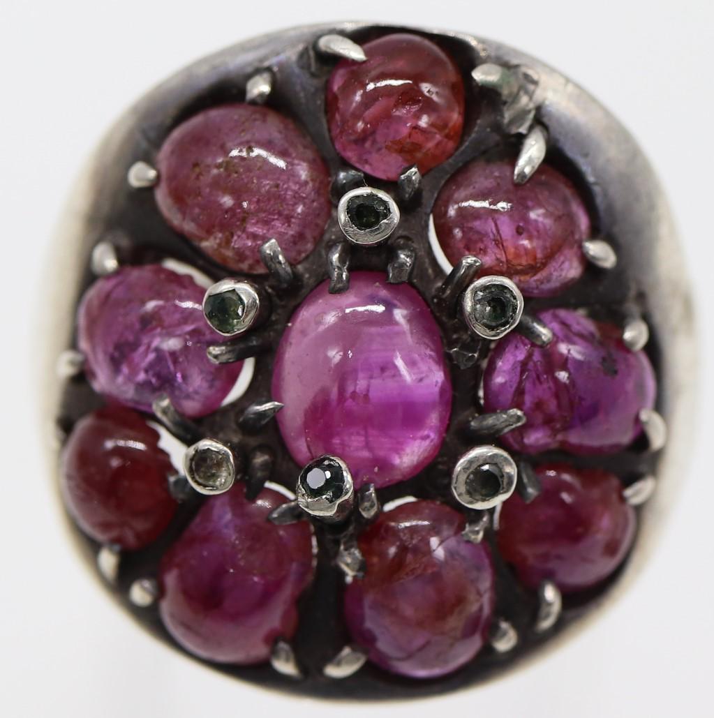 Vintage Sterling & Ruby Red Ring (1 of 6)