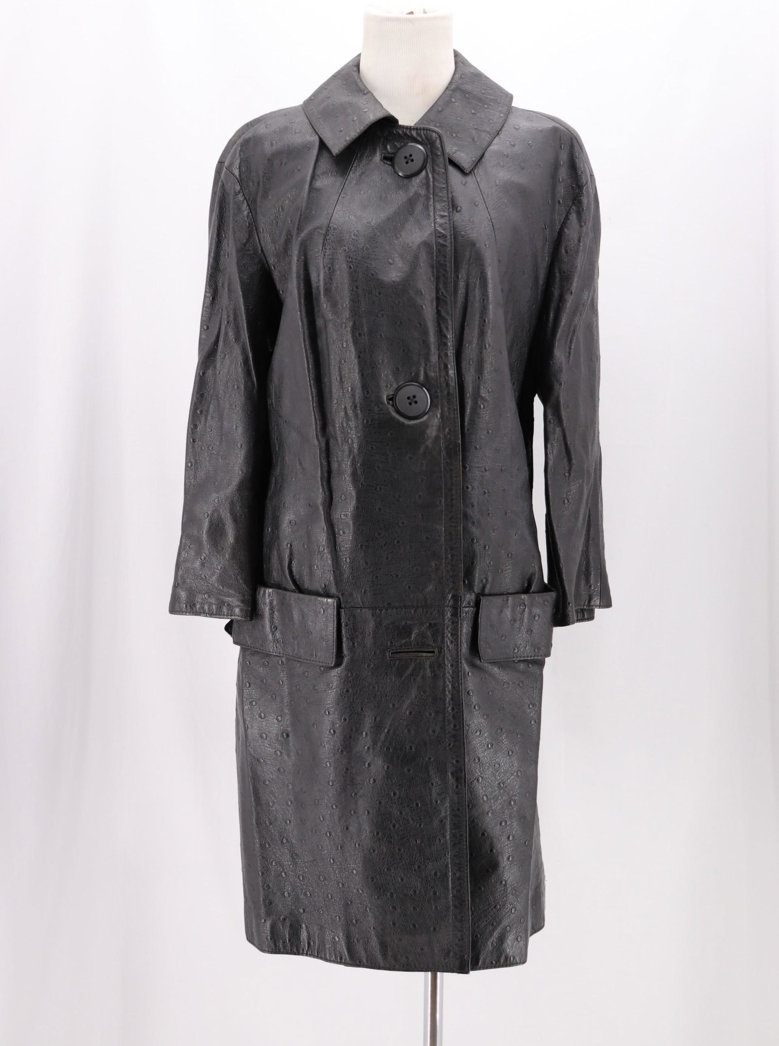 Vintage 1960's Ostrich Leather Coat (1 of 12)