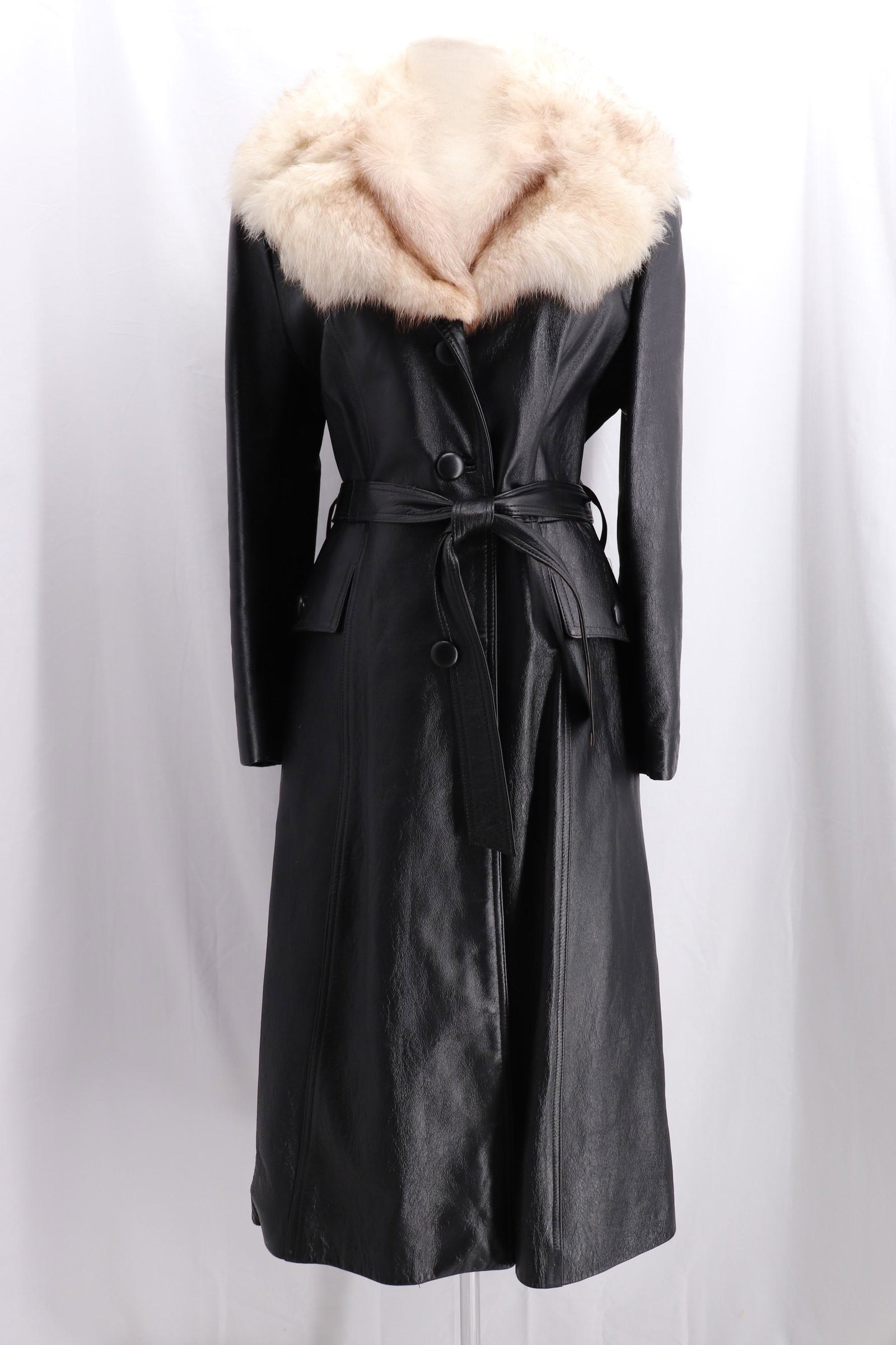 Vintage 1970's Leather & Fox Fur Coat by CHARLES KAY (1 of 11)