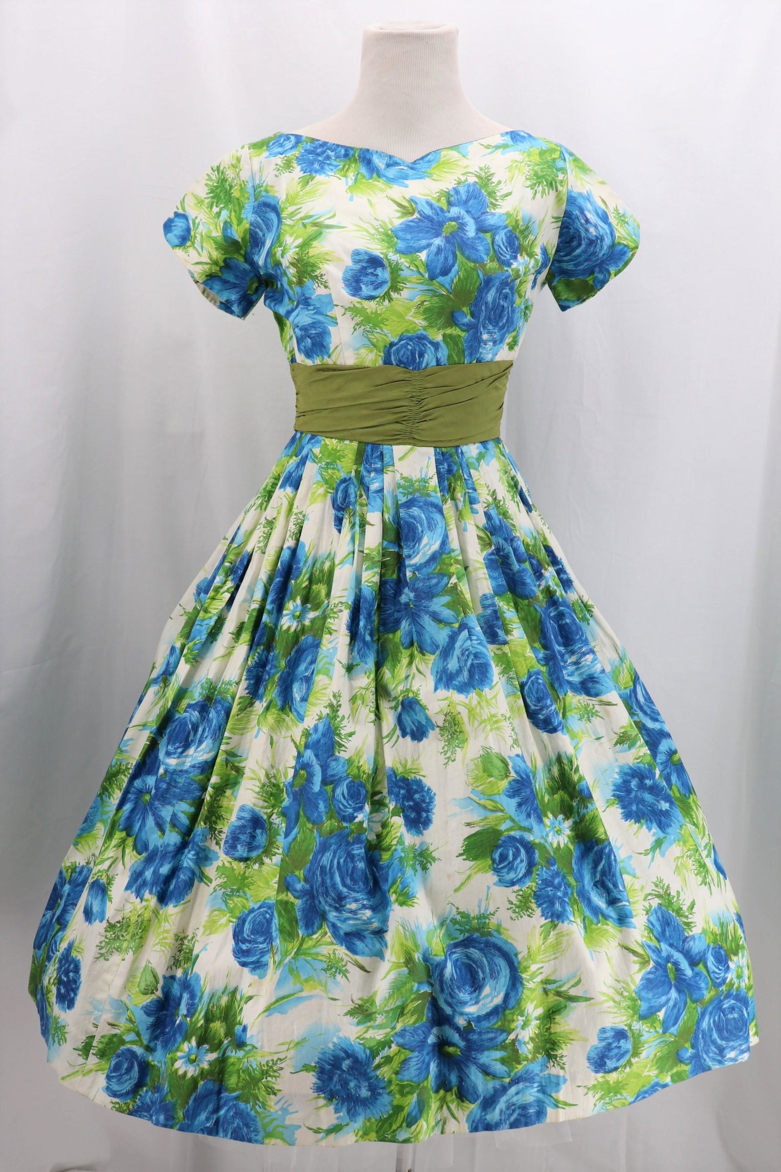 Vintage 1950's KAY JUNIORS Floral Cotton Summer Dress (1 of 12)