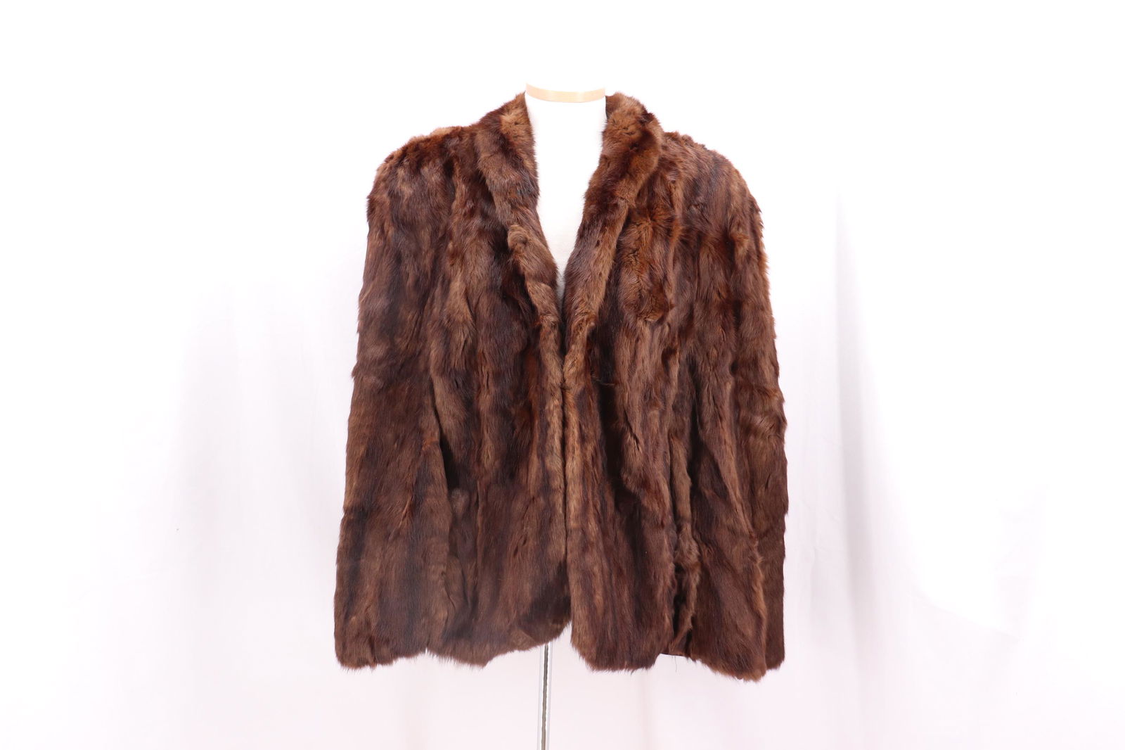 Vintage 1950's Dark Brown Mink Cape (1 of 9)