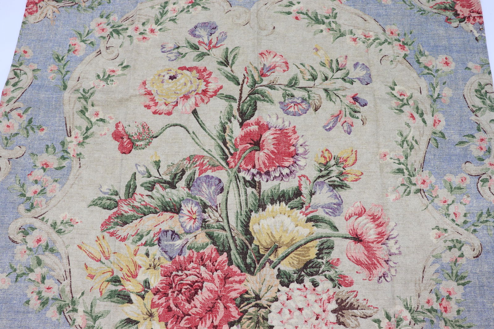 Vintage Light Weight Floral Bark Cloth Bedding & (1 of 7)