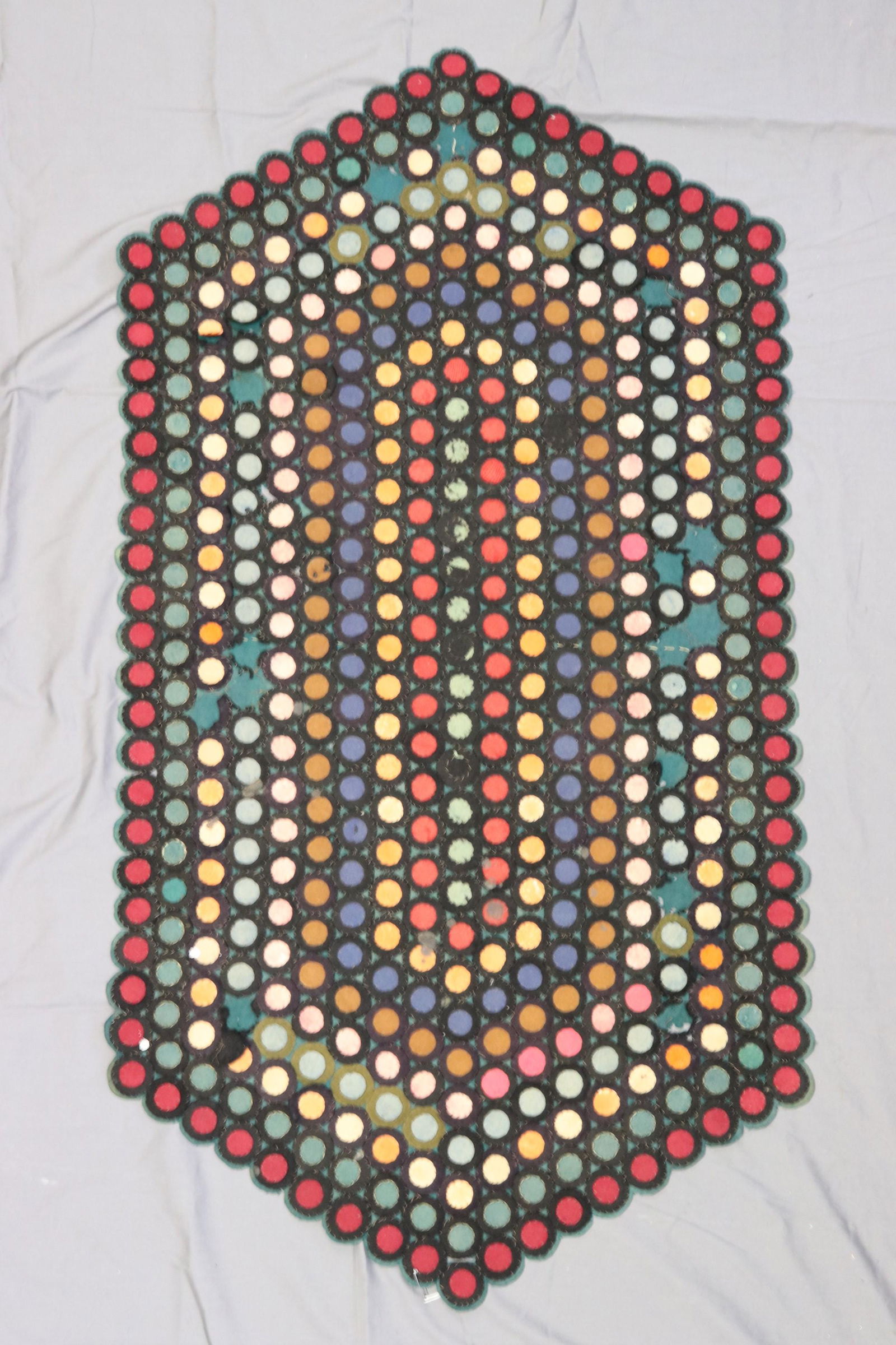 Vintage Wool Felt Penny Rug (1 of 7)