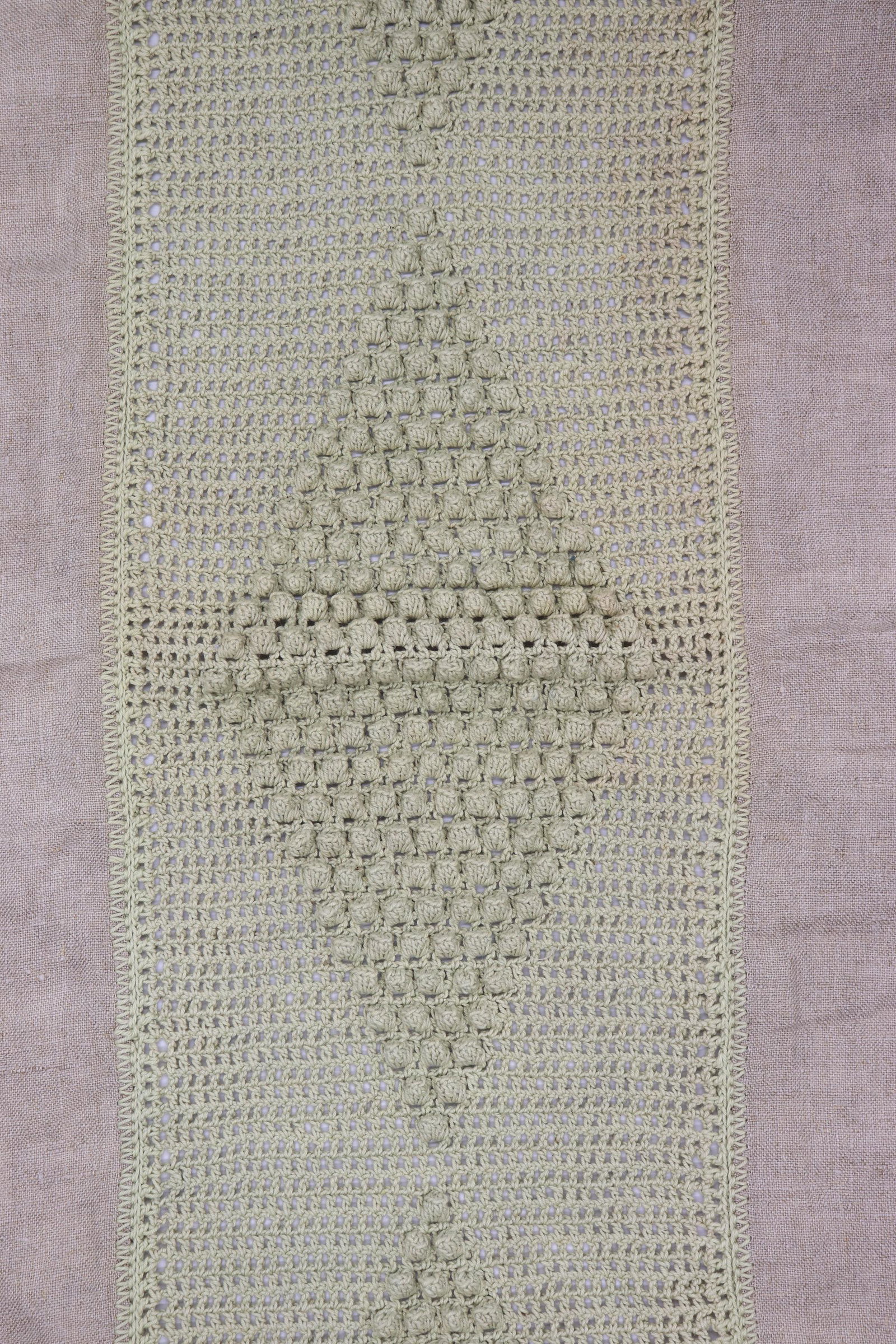 Vintage Arts & Crafts Era Large Crochet Table Runner (1 of 5)