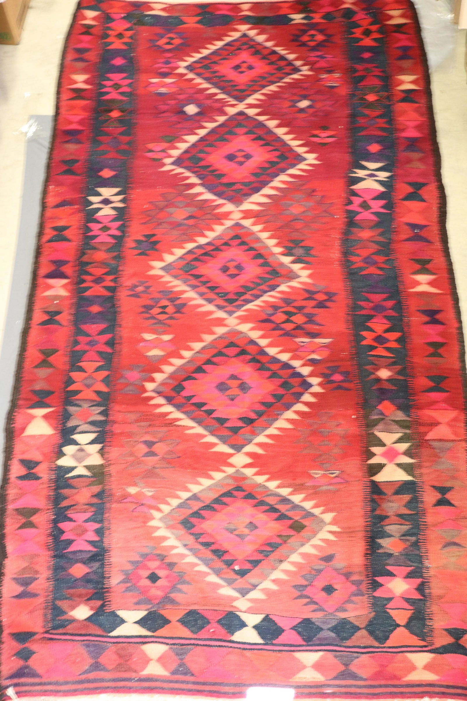 Vintage Large Navajo Carper in Red (1 of 7)