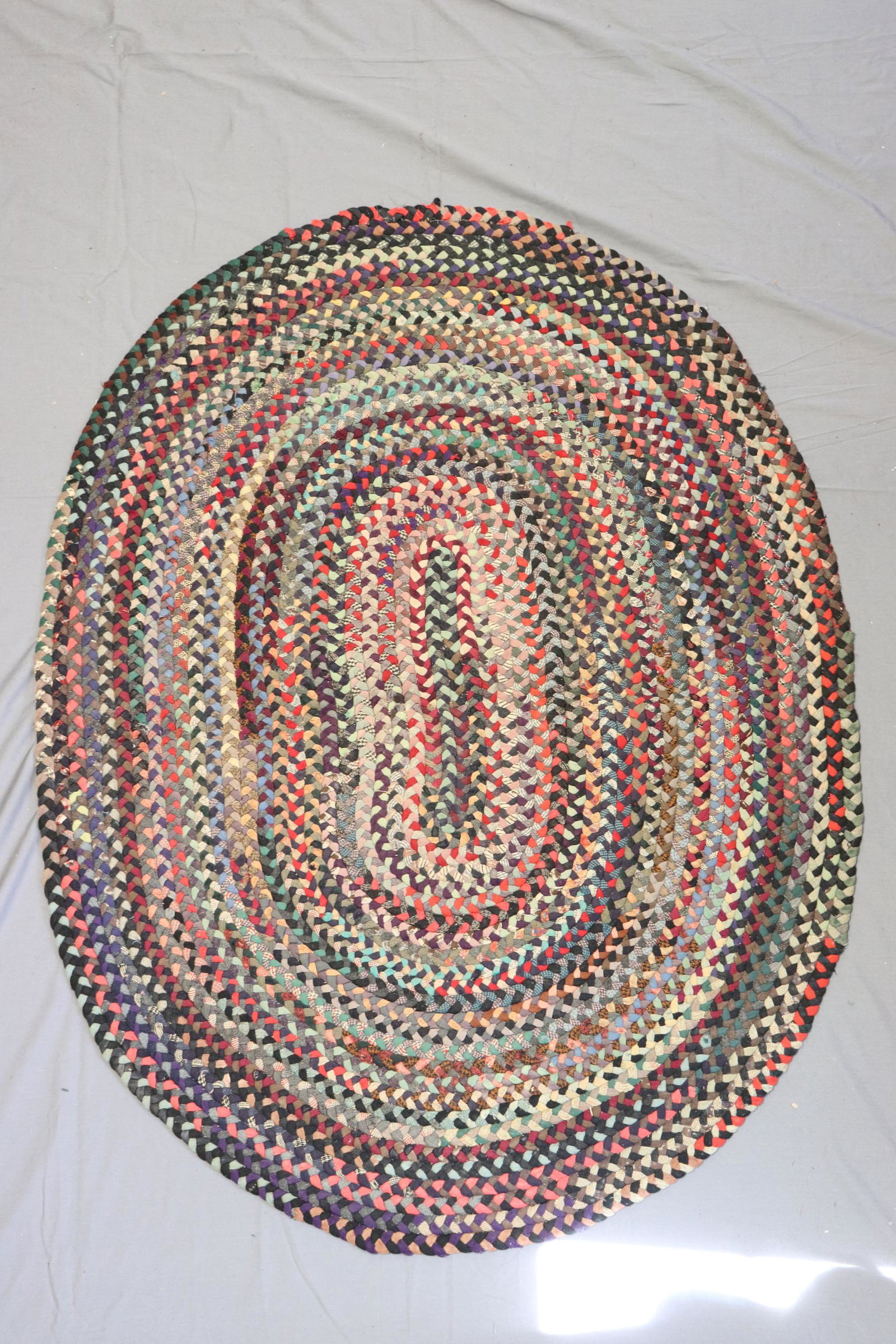 Vintage Hand Braided Wool Rug (1 of 6)