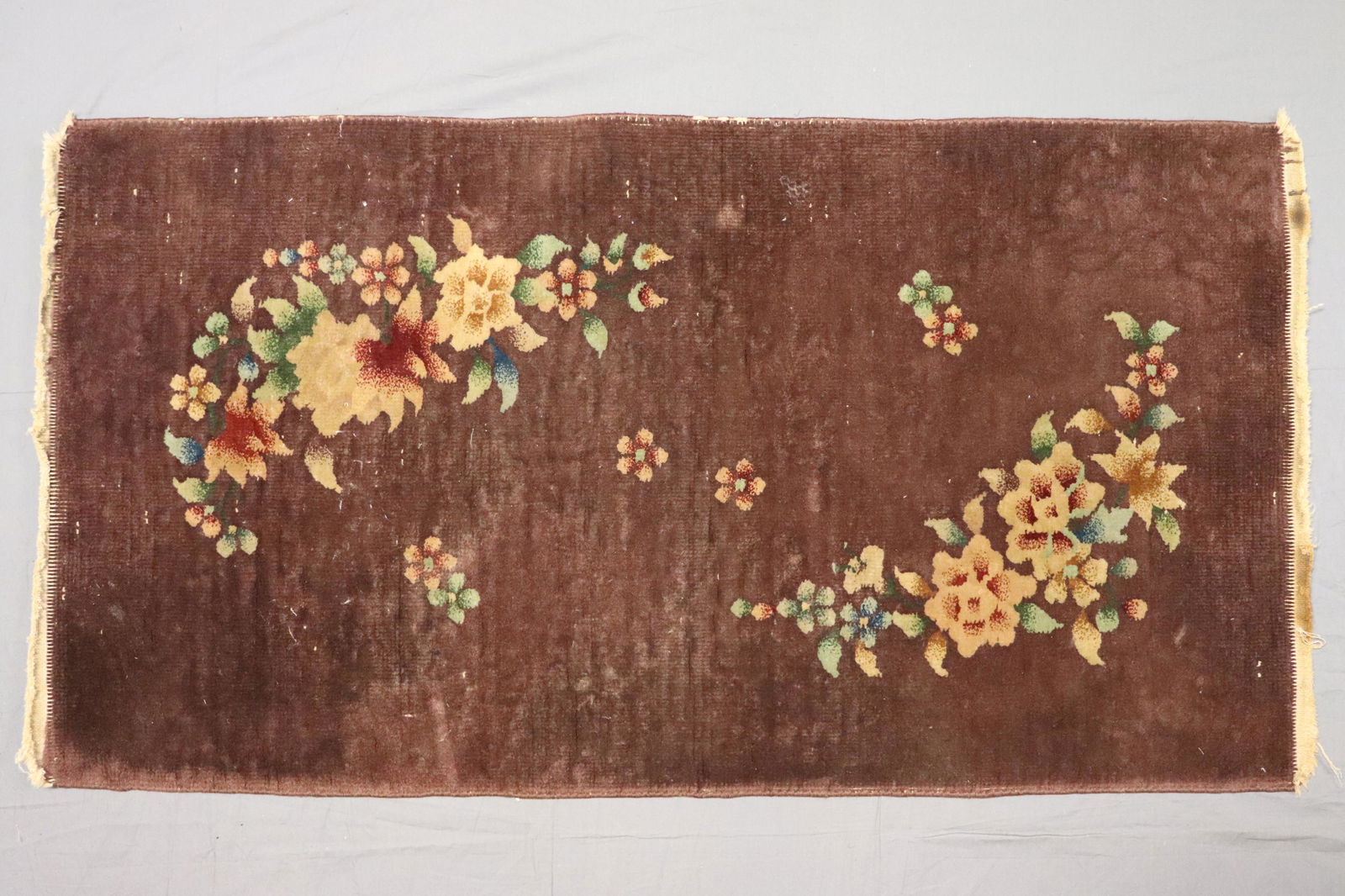 Vintage Floral Brown Asian  Carpet (1 of 7)