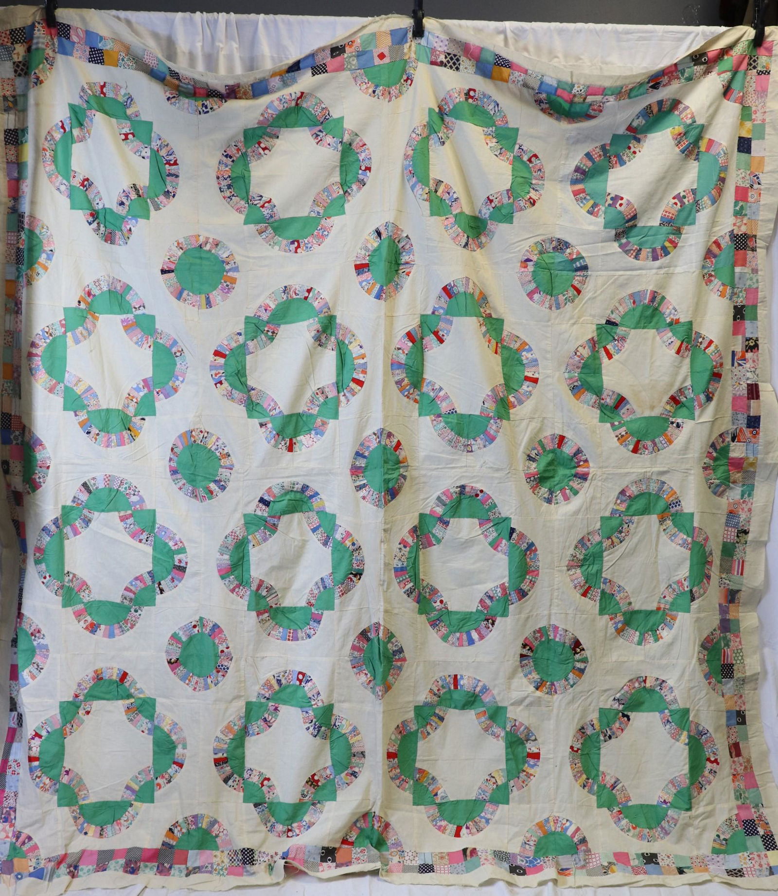 Vintage 1930's Snails Trail or Baby Bunting Quilt Top (1 of 9)