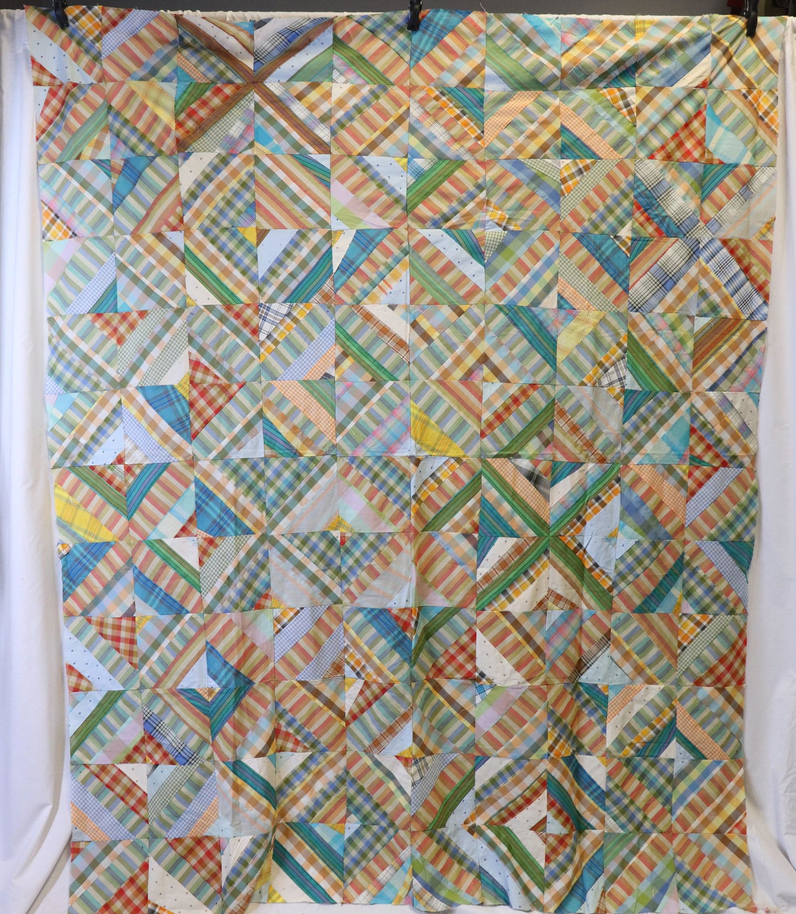 Vintage 1940-50's String Block Quilt Top (1 of 6)