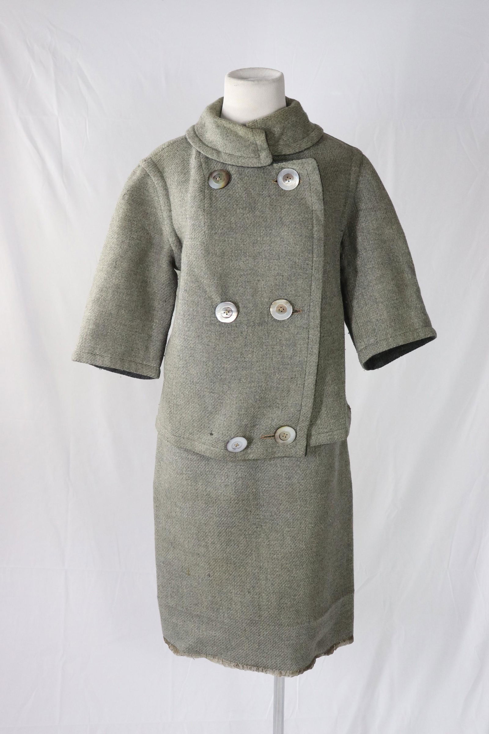 Vintage Ladies Wool 2 Piece Skirt Set, Reversable (1 of 15)