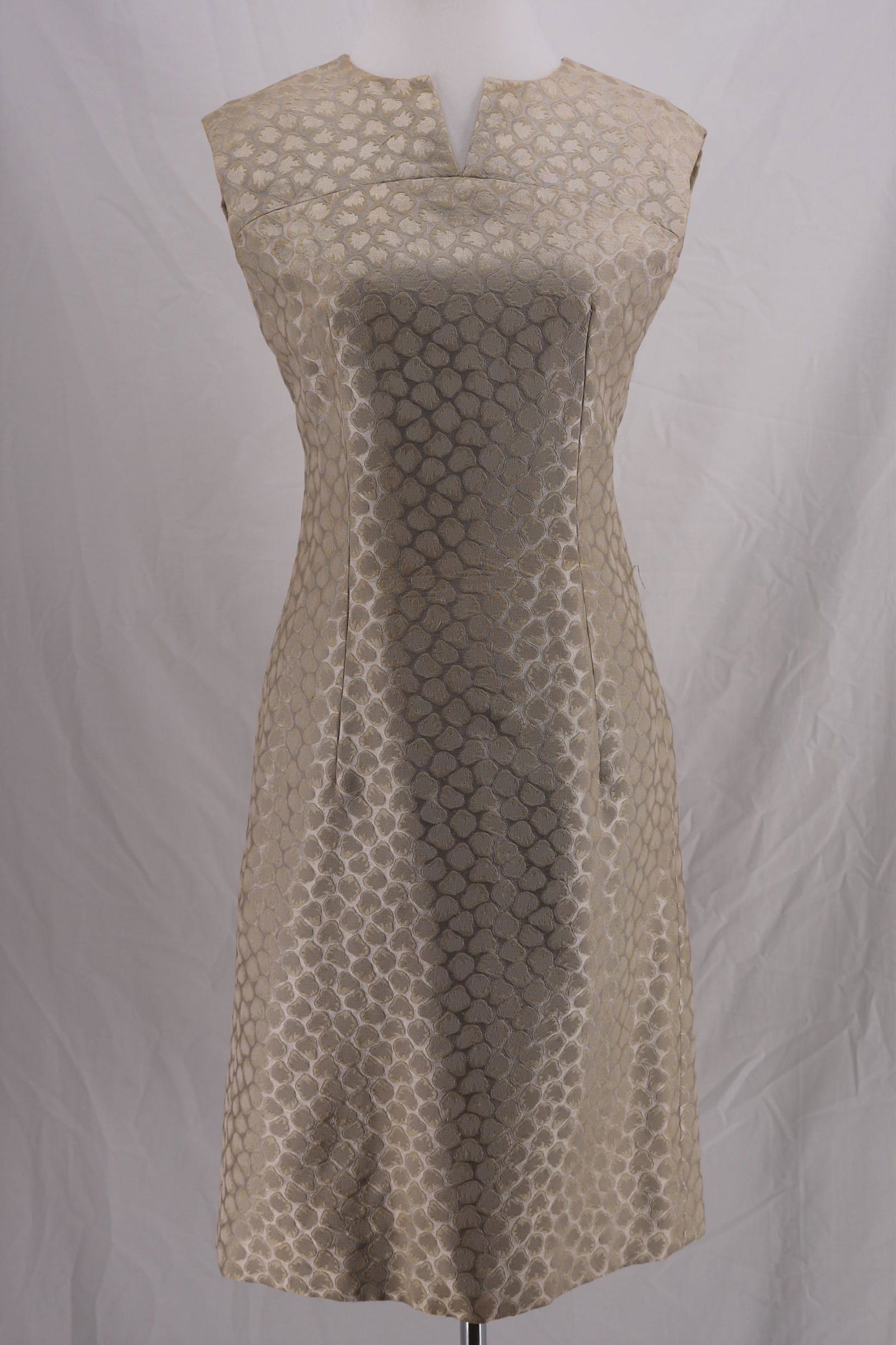 Vintage 1960's Silk Brocade Shift Dress (1 of 13)