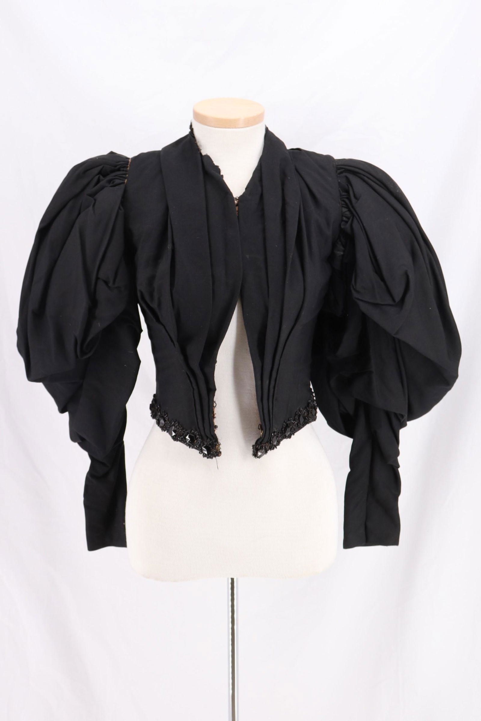 Antique Victorian Black Bodice with Jet Beading (1 of 10)