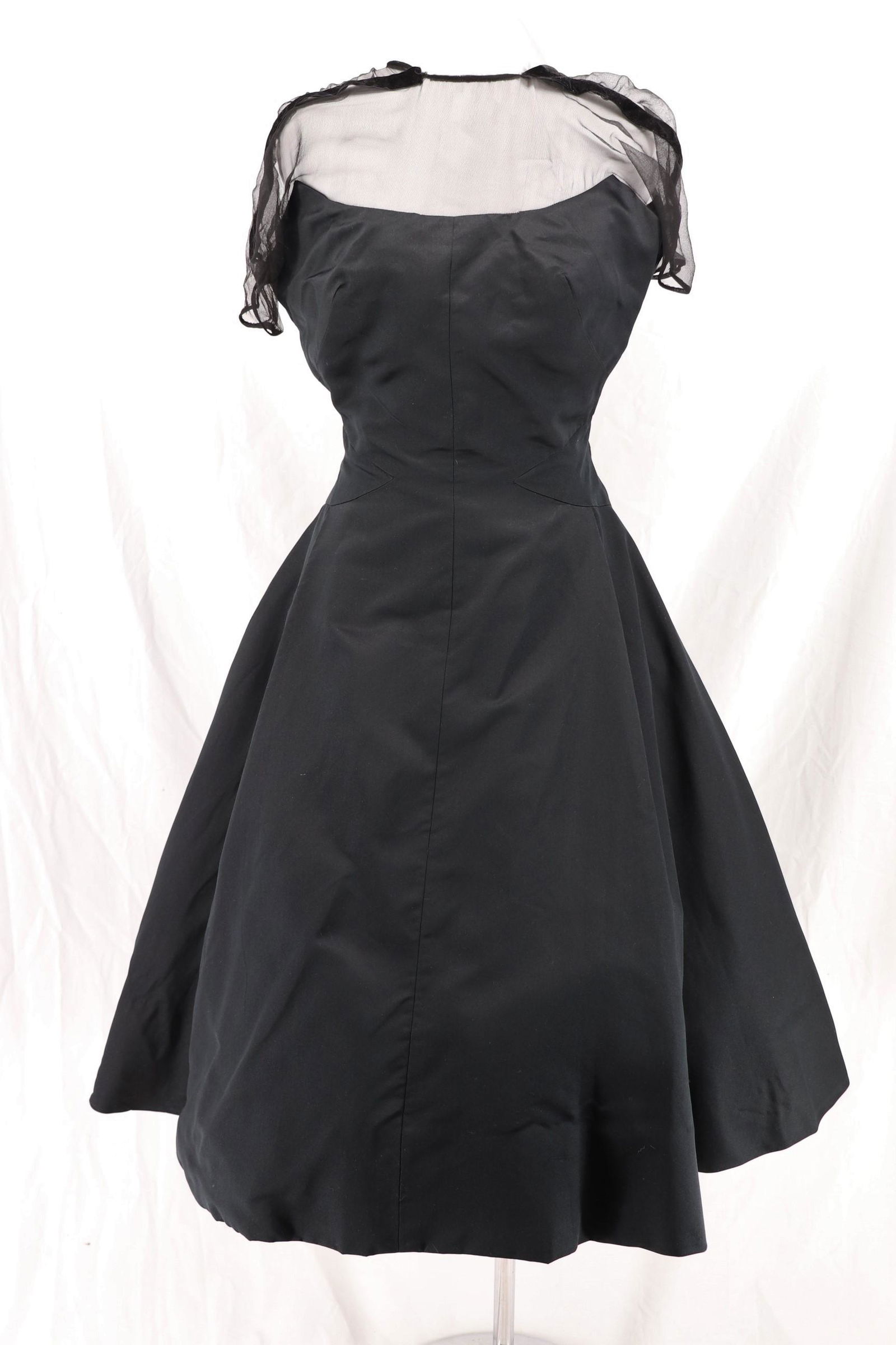 Vintage 1950's MOLLIE PARNIS Black Silk/Satin Party (1 of 15)