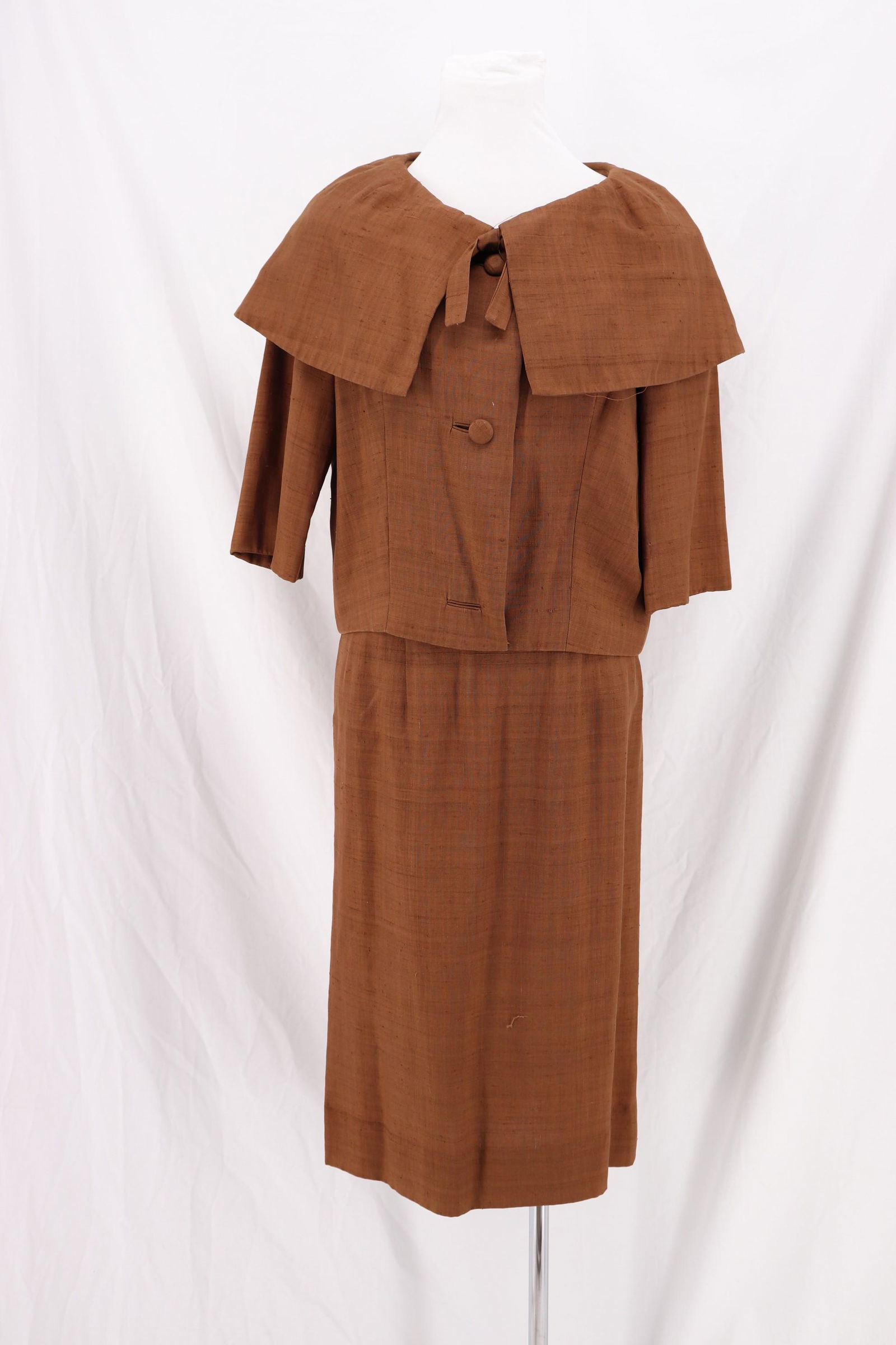 Vintage 1960's Brown 2 Piece Dress Set by HELGA (1 of 20)