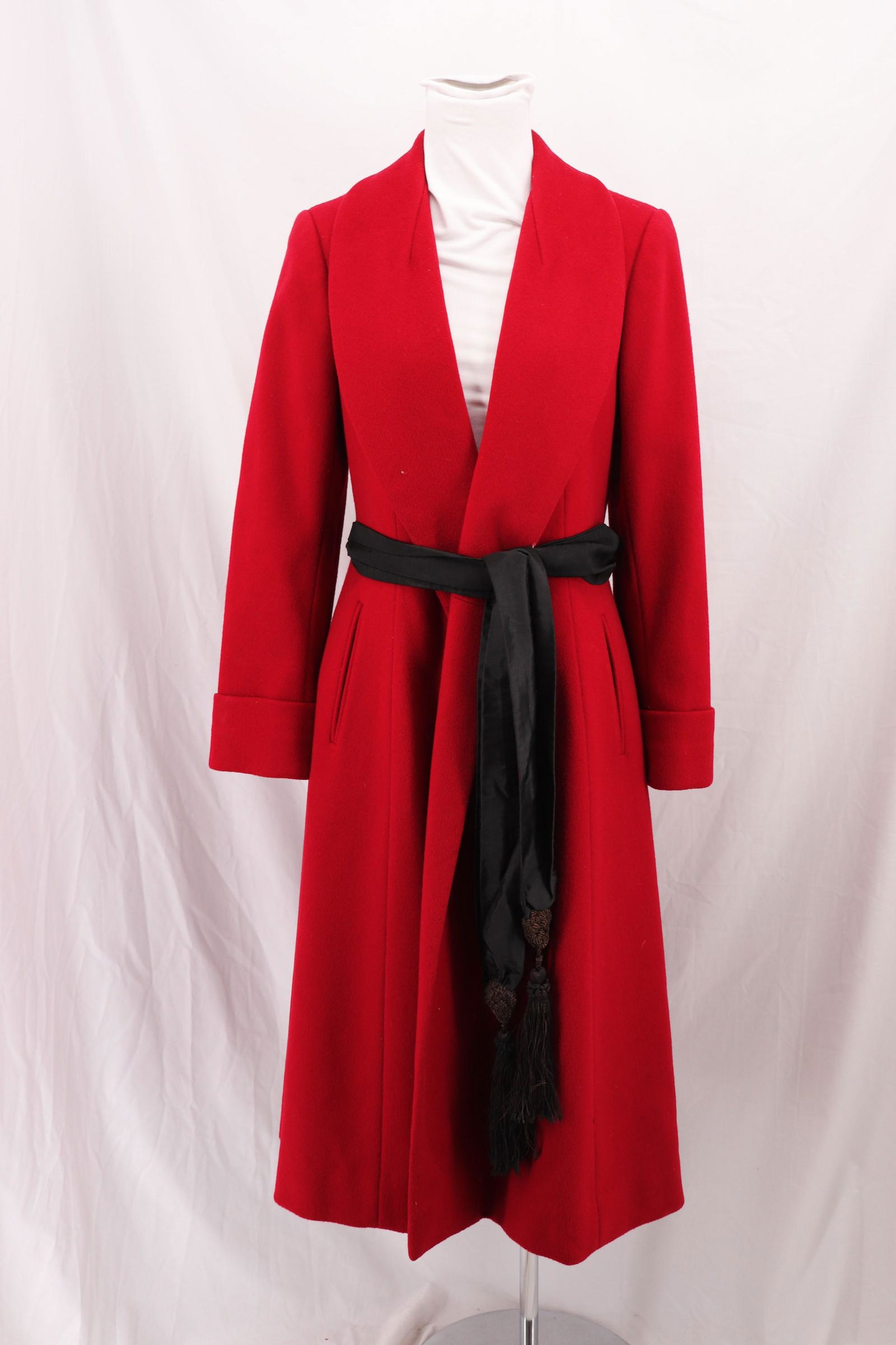 Vintage 1970's Red Wool Wrap Coat (1 of 19)
