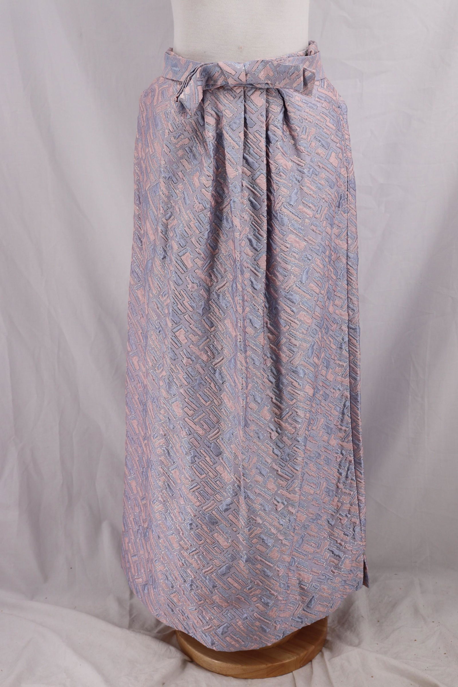 Vintage 1960's Puffy Silk Maxi Skirt (1 of 12)