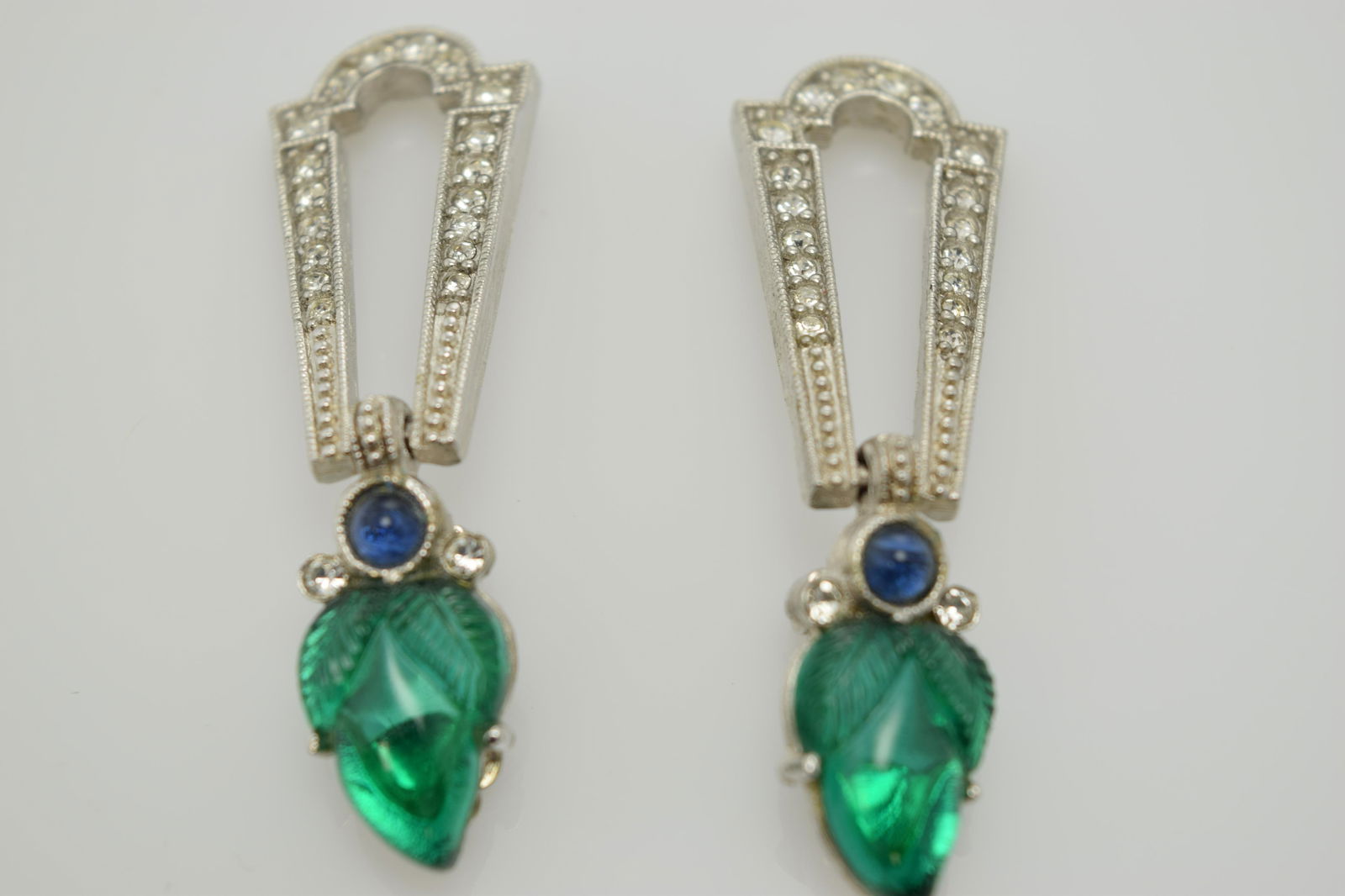 Givenchy deco style clip on dangle earrings. (1 of 4)