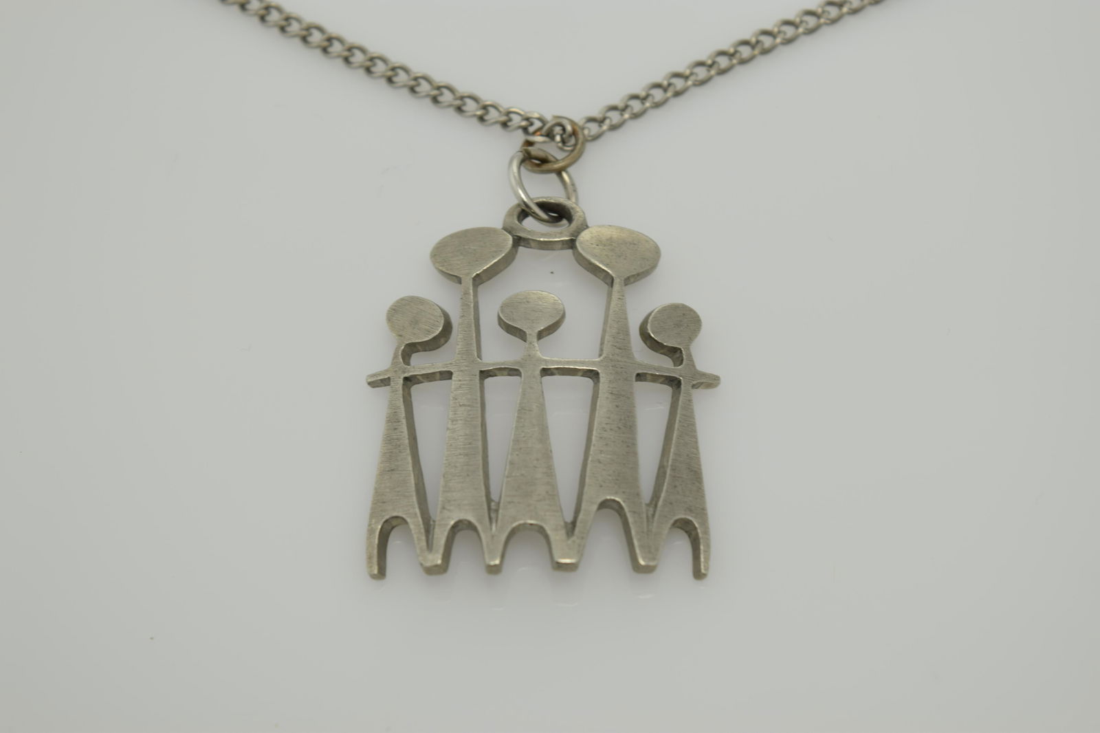 A vintage pewter necklace signed Tenn (1 of 3)