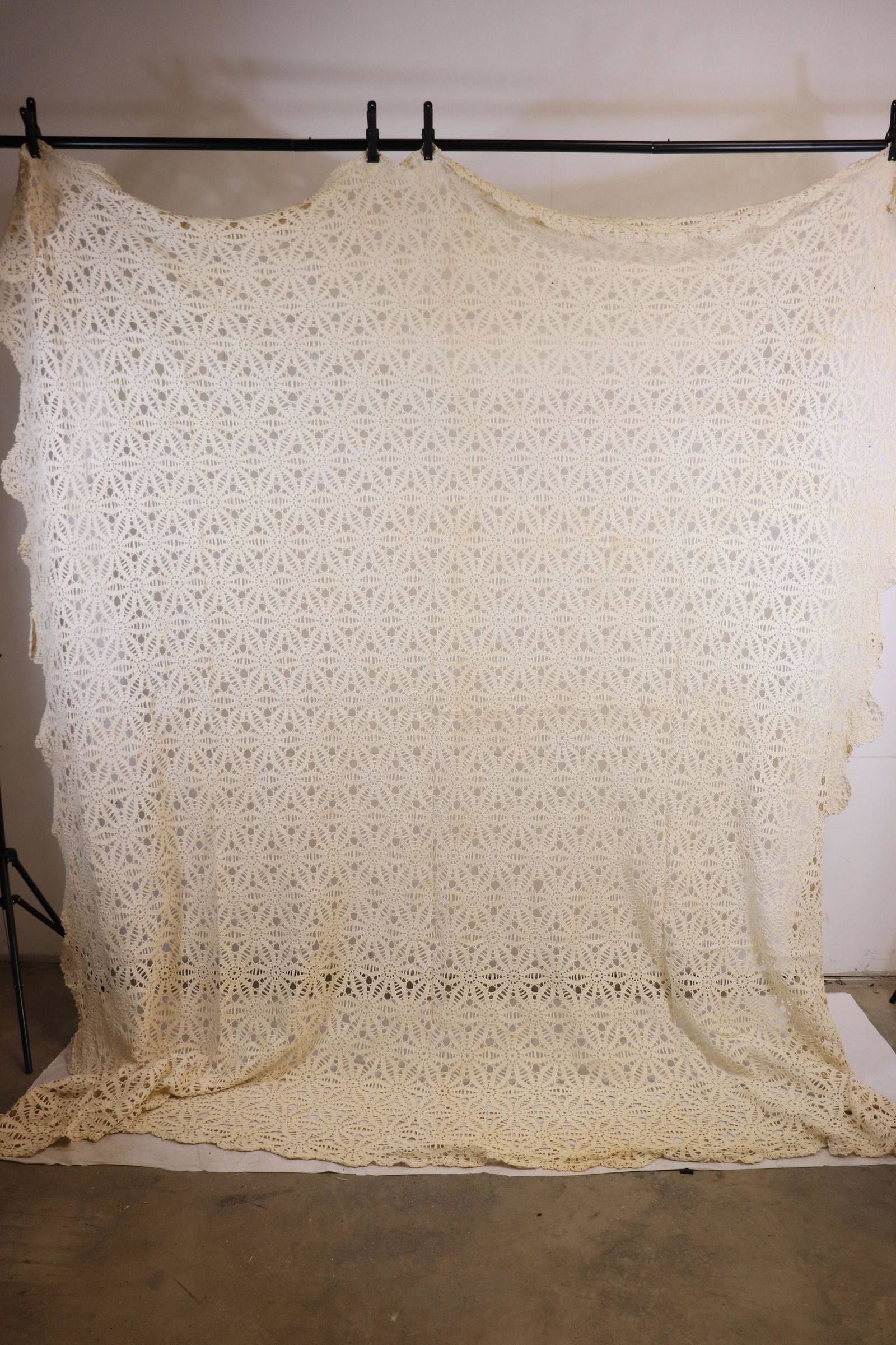 Large Vintage Hand Crocheted Bed Spread (1 of 8)