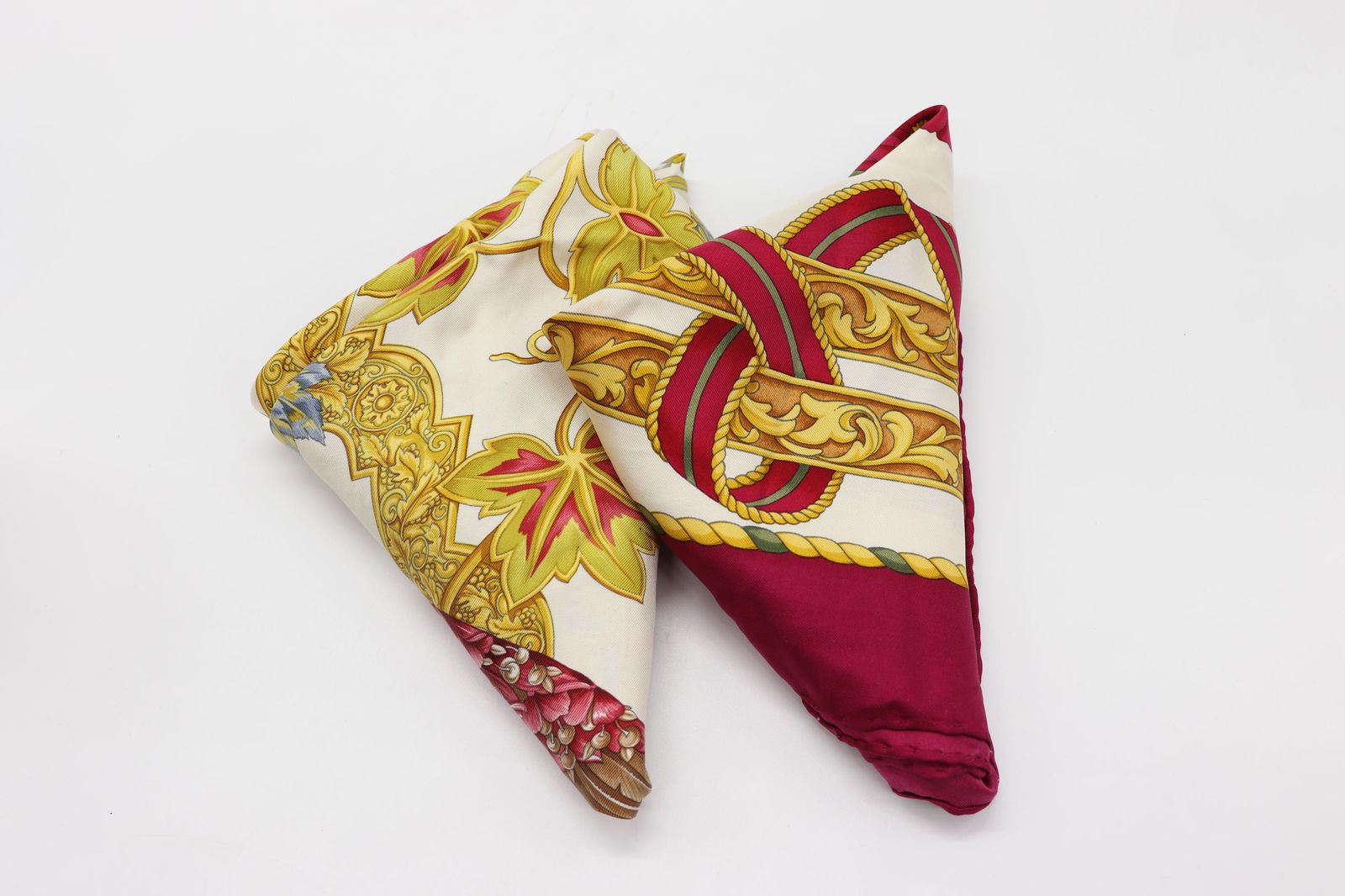 Lot of 2 SALVATORE FERRAGAMO Silk Scarves (1 of 13)