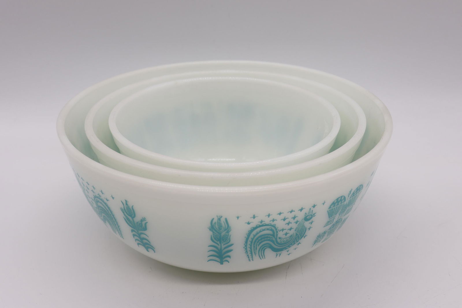 Vintage Pyrex Nesting Bowls, Amish Butter Print Set (1 of 12)