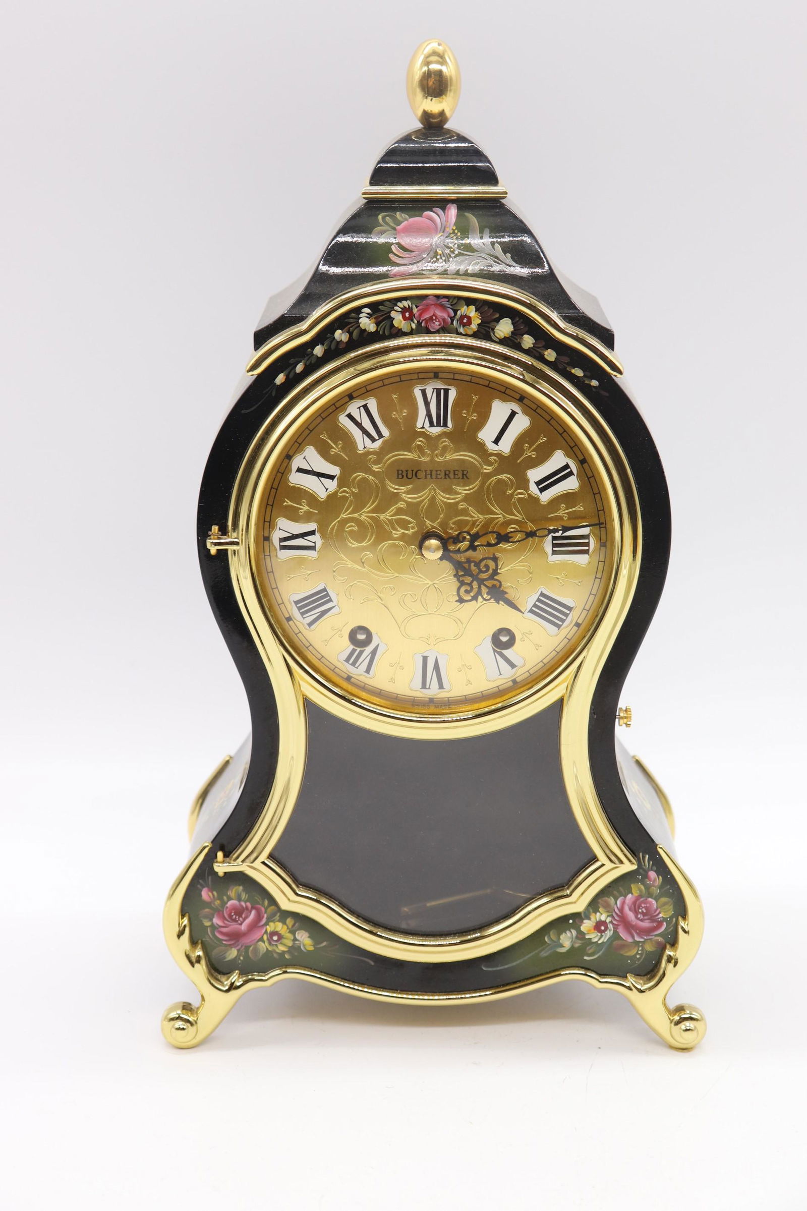 Vintage Bucherer Hand Painted Mantel Clock (1 of 5)