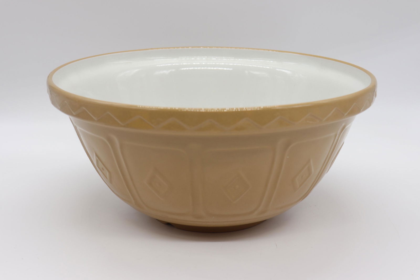 Vintage Mason Cash Glazed Yellow Ware Bowl (1 of 4)