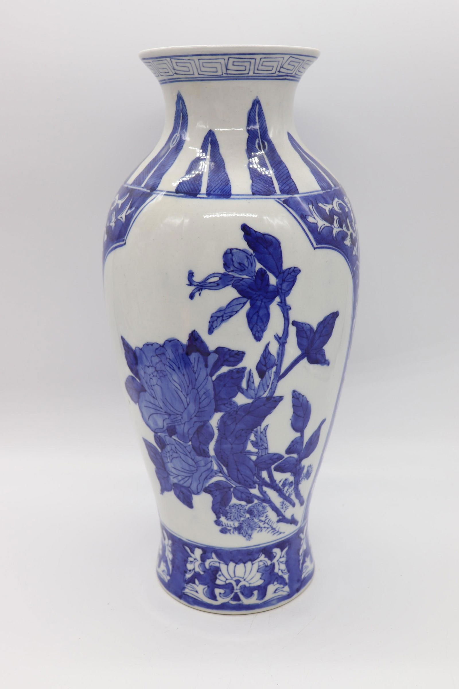 Large Chinese Blue & White Porcelain Vase (1 of 6)