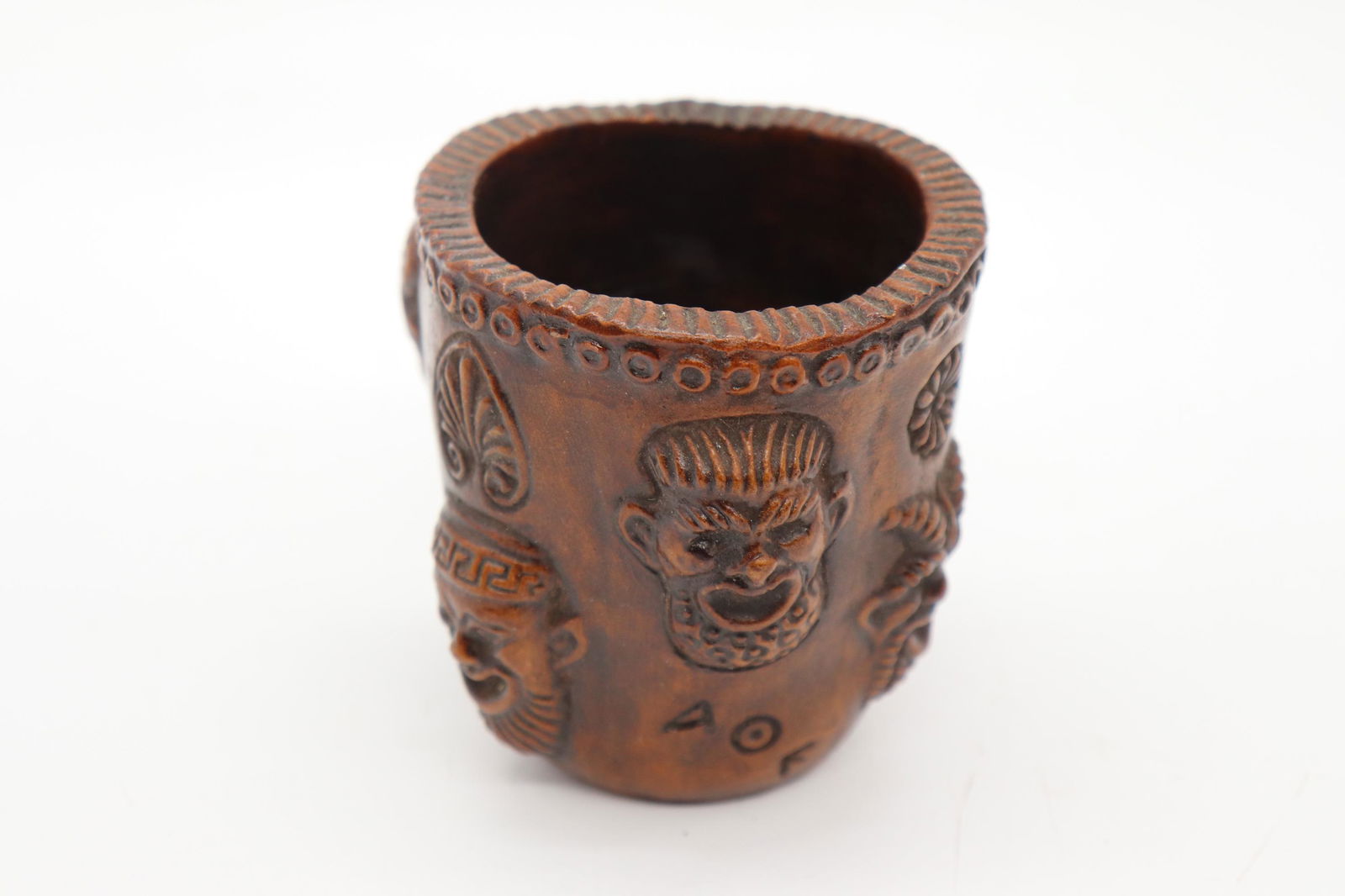 Vintage Carved Head Cup, Made in Greece (1 of 5)