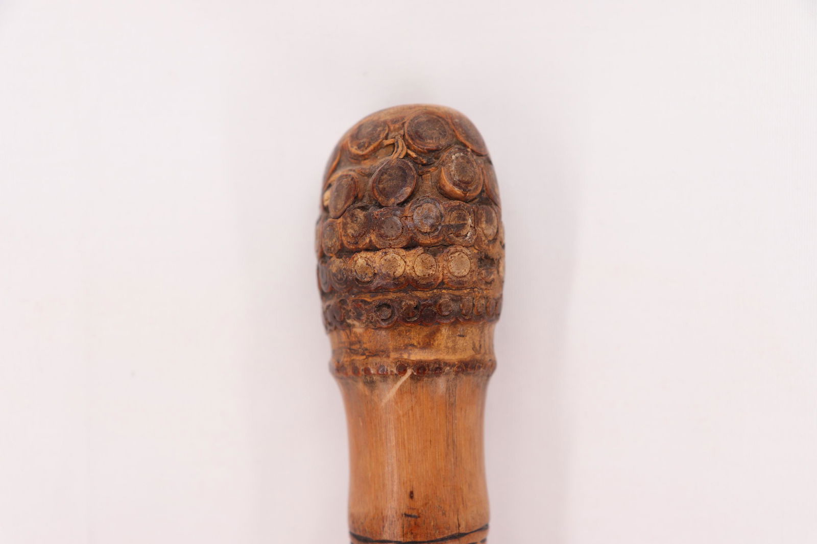Antique Chinese Carved Bamboo Cane (1 of 5)