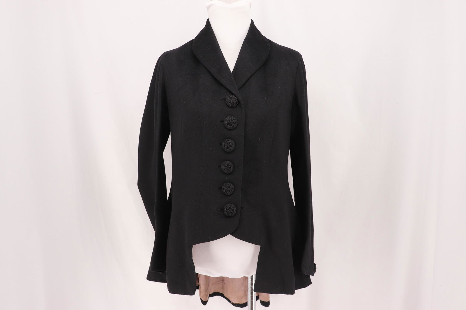 Vintage 1910 Black Wool Ladies Jacket, O. Ferdinandi (1 of 8)