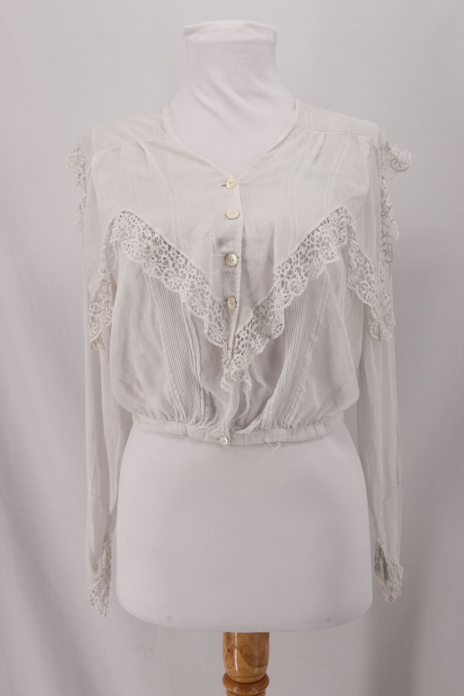 Vintage 1910 White Lace Blouse (1 of 8)