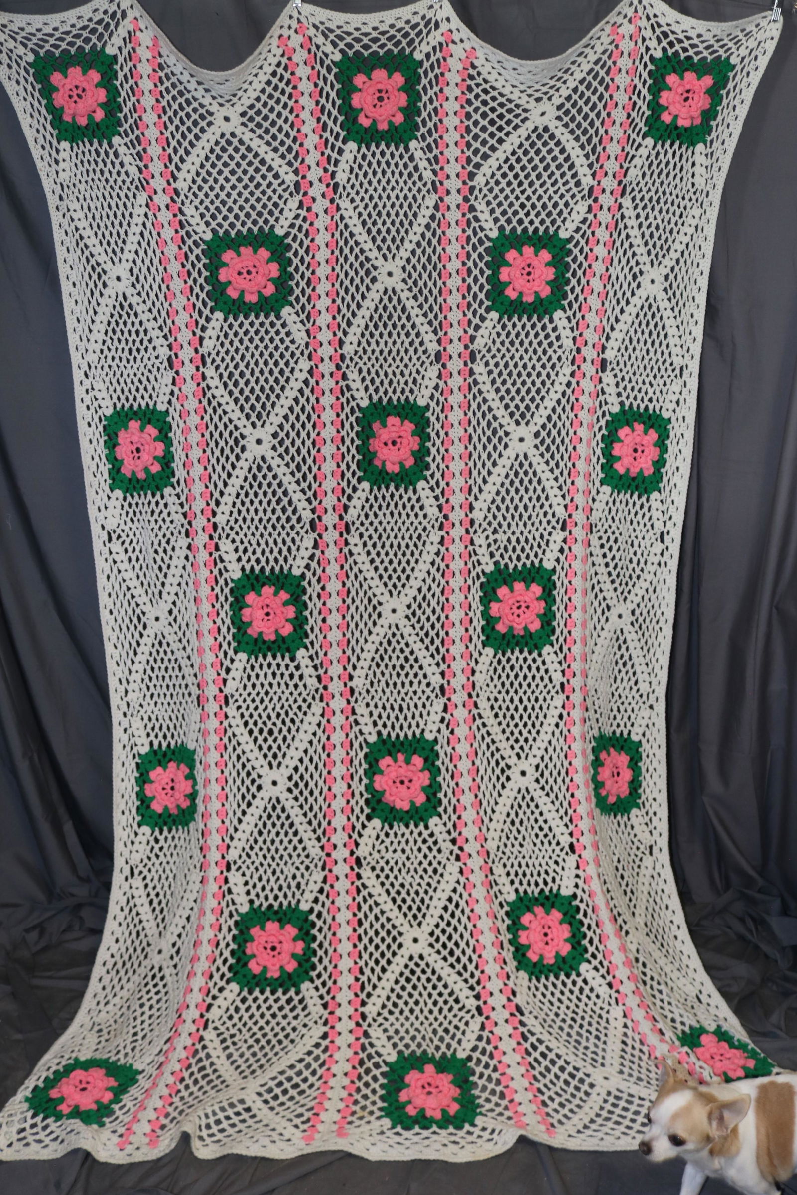 Vintage Crochet Granny Square Afghan (1 of 3)